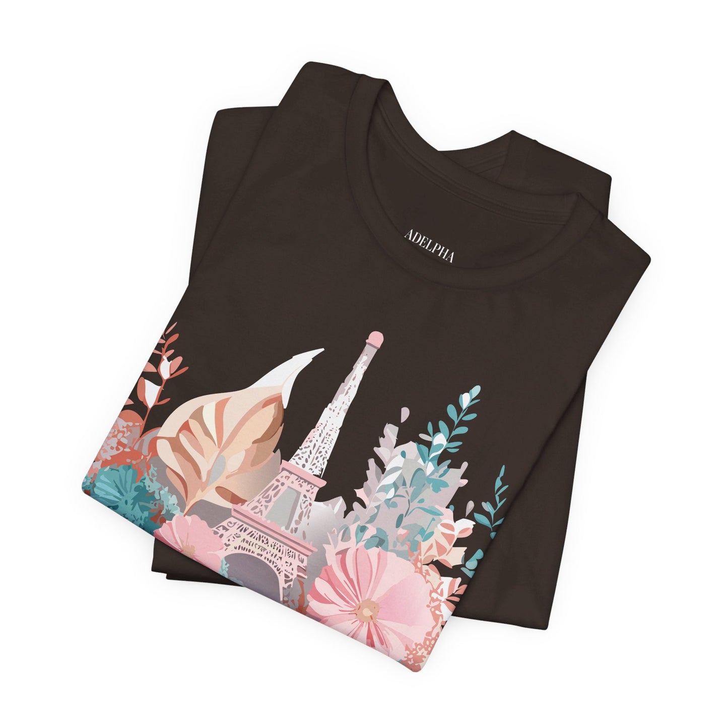 Natural Cotton Tee Shirt - Beautiful Places Collection - Paris Printify