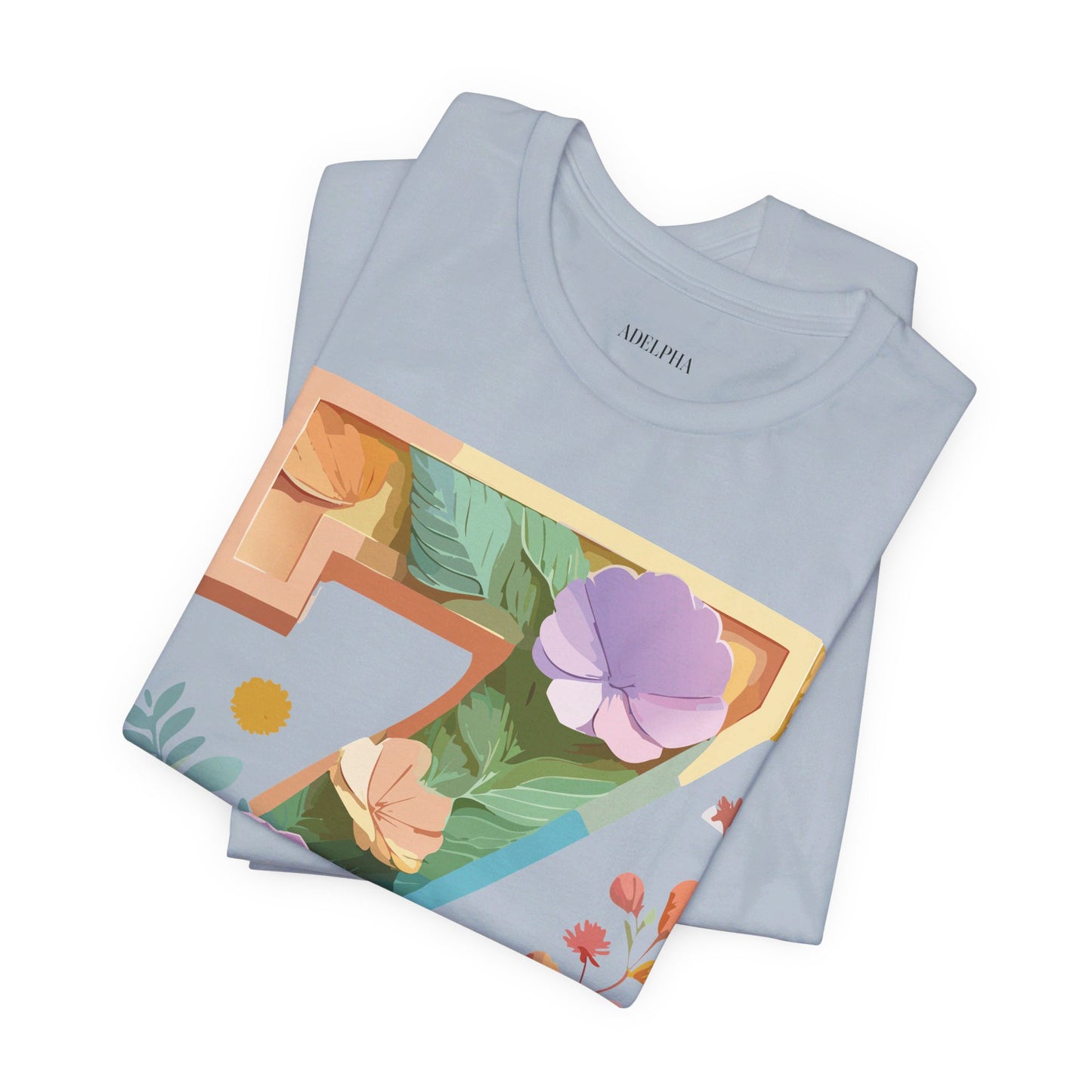 Natural Cotton Tee Shirt - Letters Collection - Z Printify