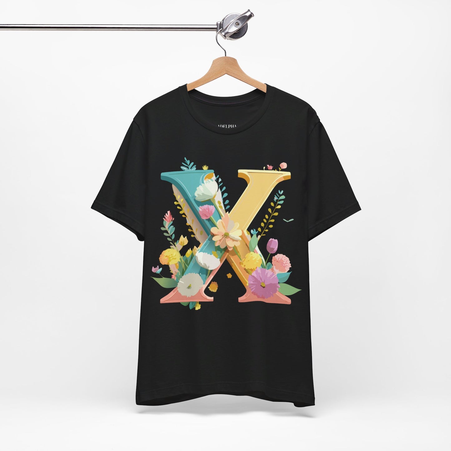Natural Cotton Tee Shirt - Letters Collection - X Printify