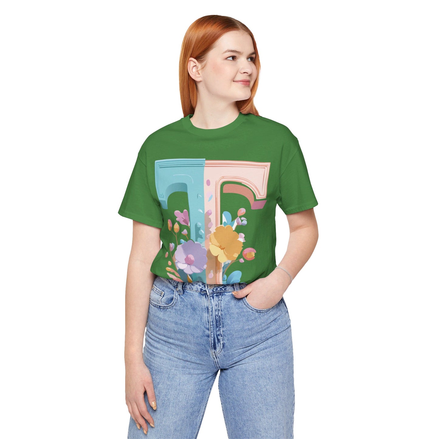 Natural Cotton Tee Shirt - Letters Collection - T Printify