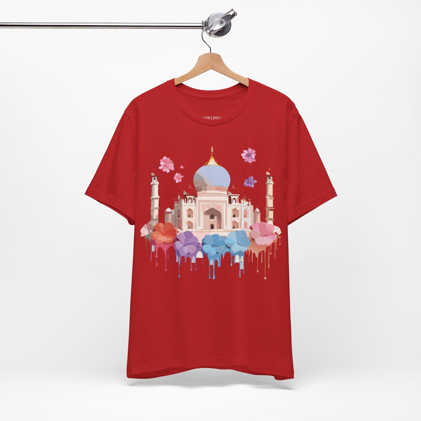 Natural Cotton Tee Shirt - Taj Mahal, India Printify