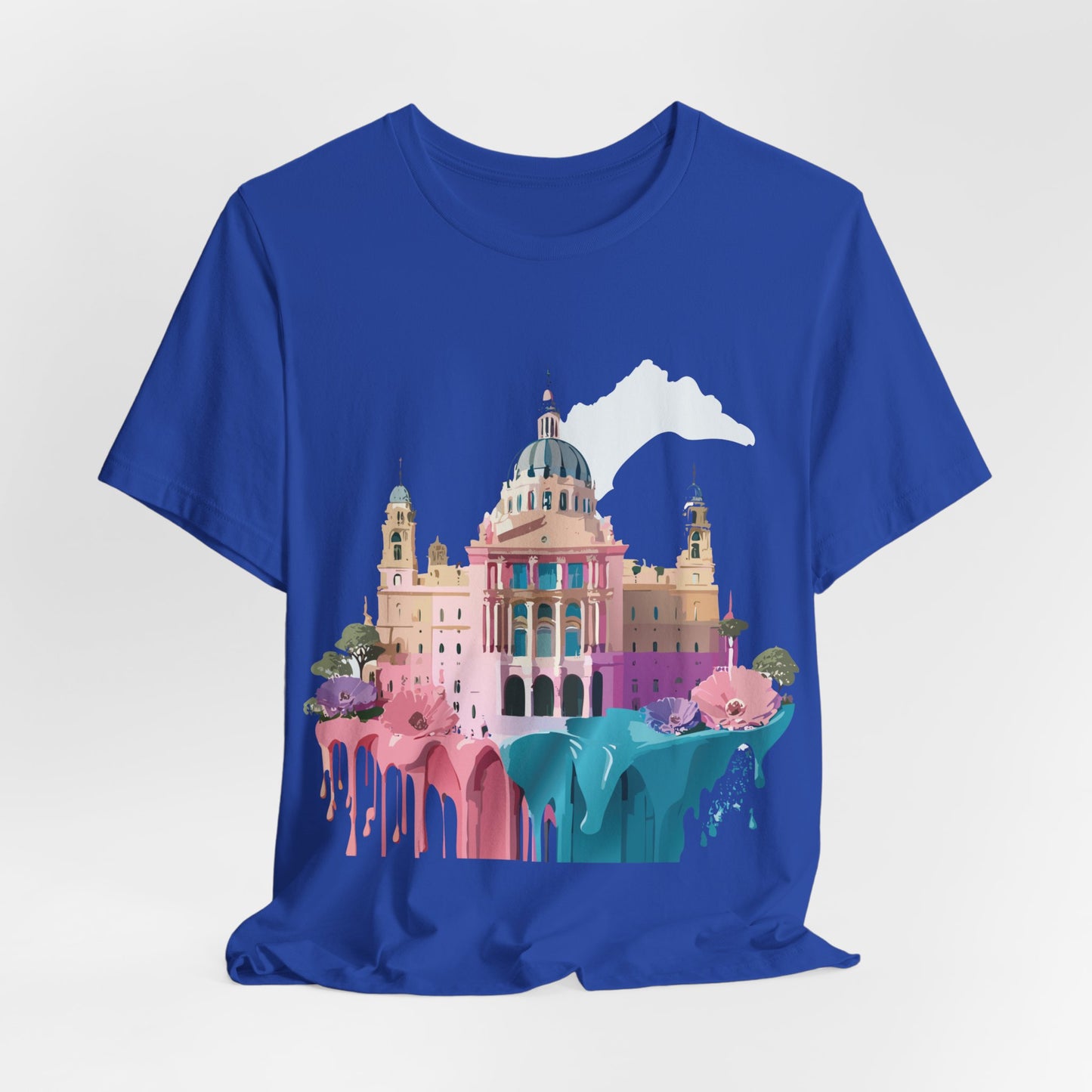 Natural Cotton Tee Shirt - Beautiful Places Collection - Madrid Printify