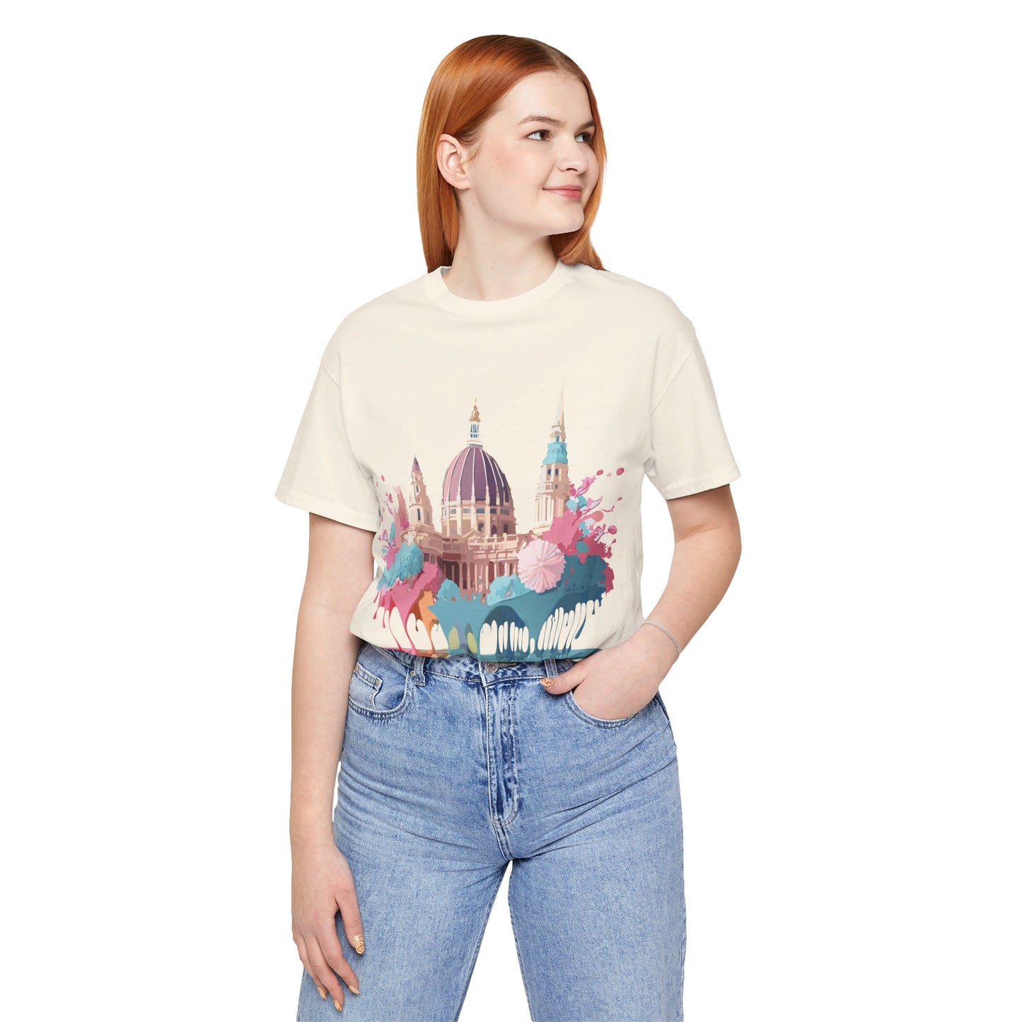 Natural Cotton Tee Shirt - Beautiful Places Collection - Vienna Printify