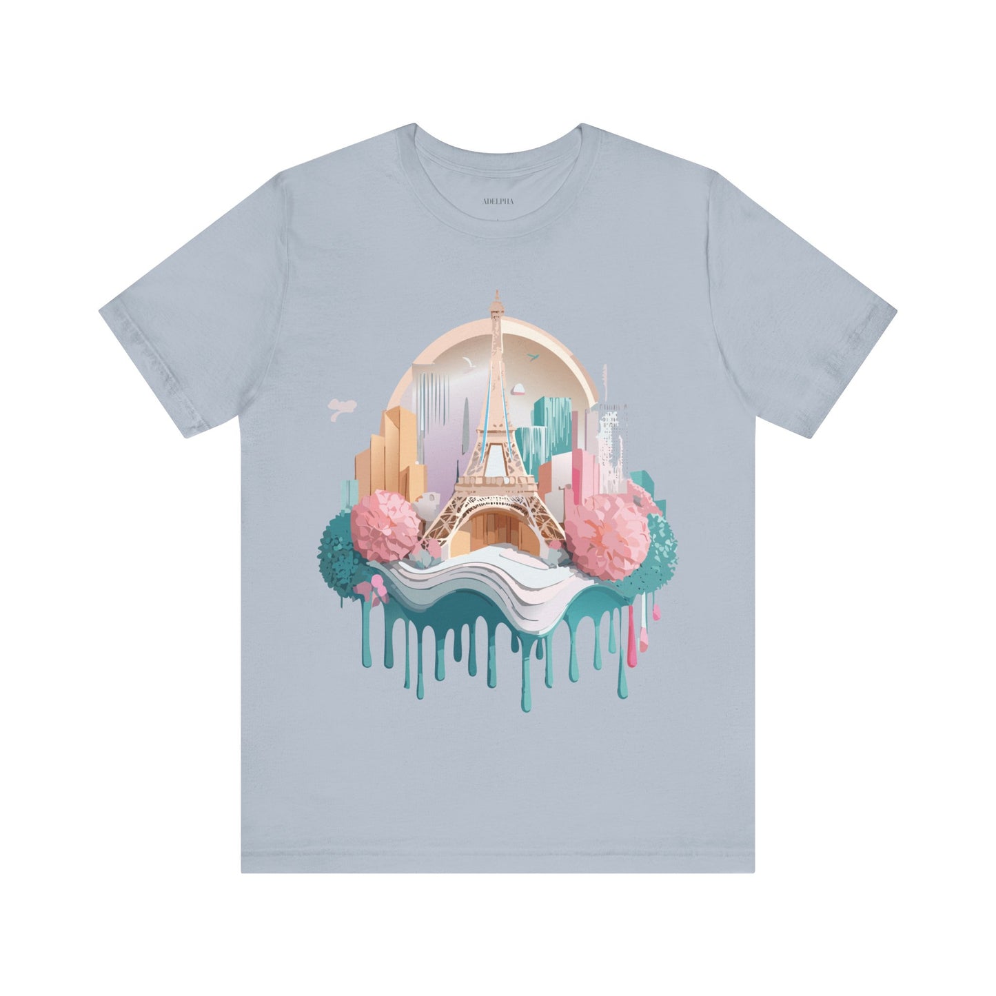 Natural Cotton Tee Shirt - Beautiful Places Collection - Paris Printify
