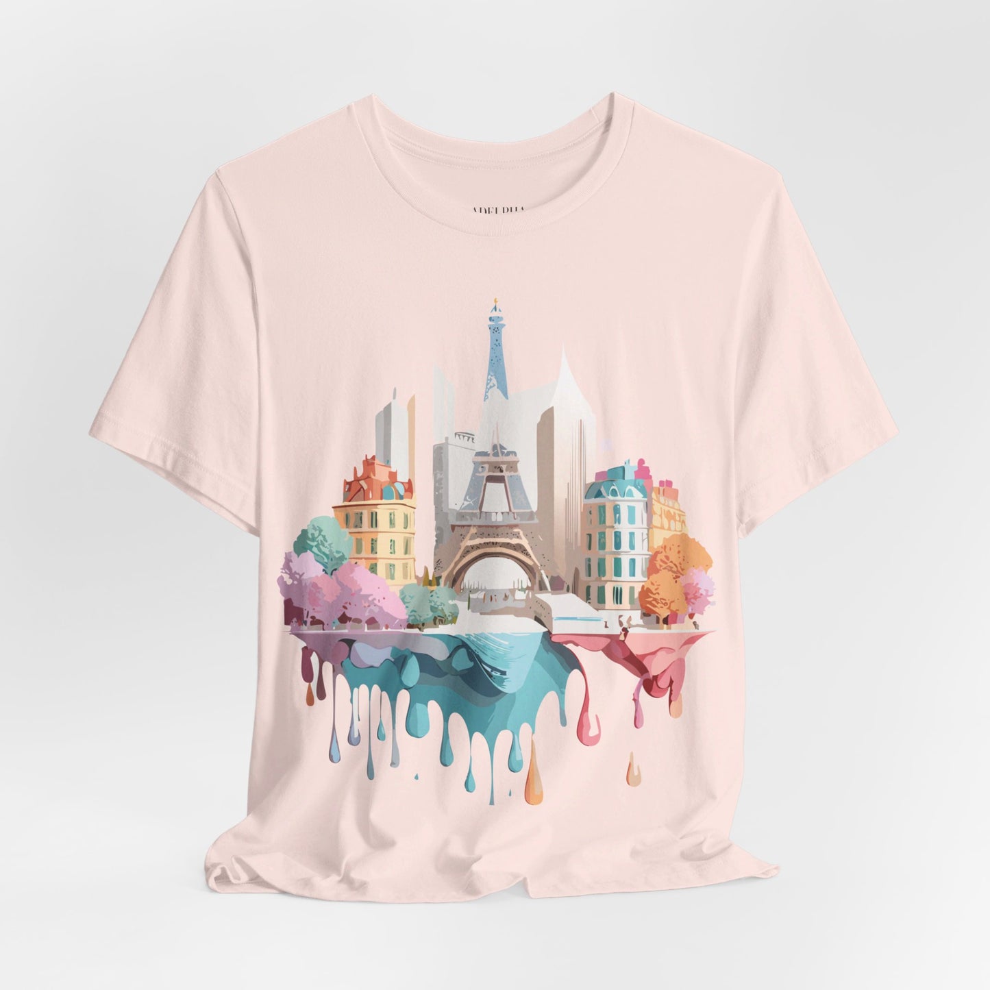 Natural Cotton Tee Shirt - Beautiful Places Collection - Paris Printify