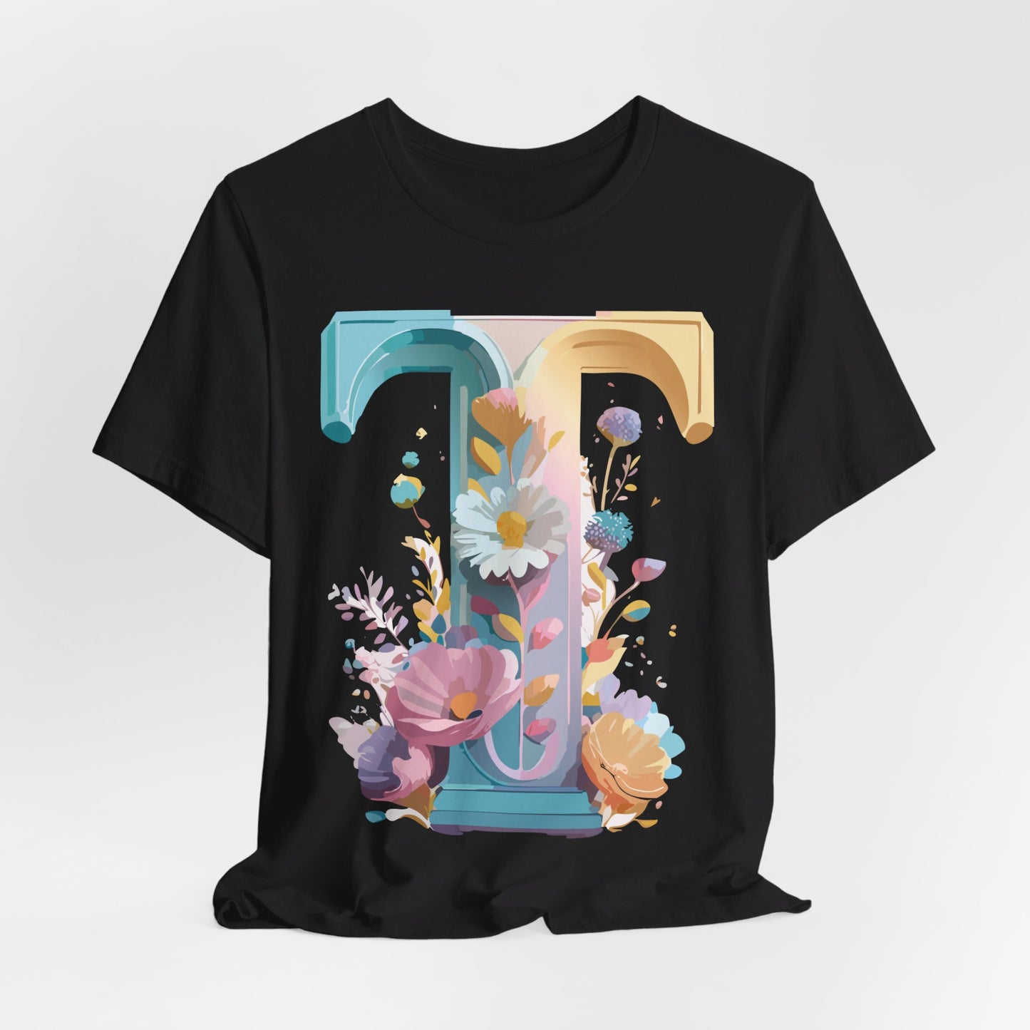 Natural Cotton Tee Shirt - Letters Collection - T Printify