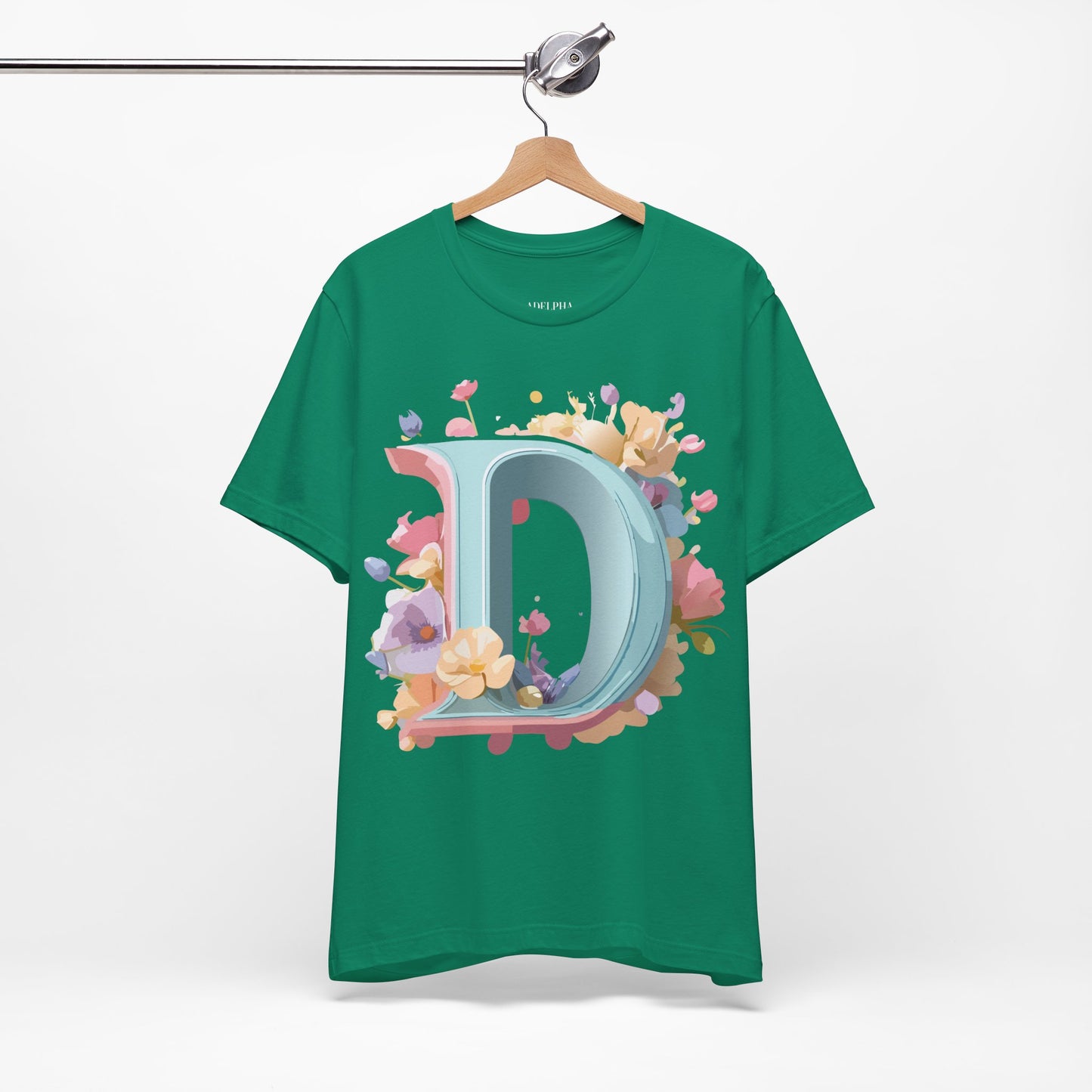 Natural Cotton Tee Shirt - Letters Collection - D Printify