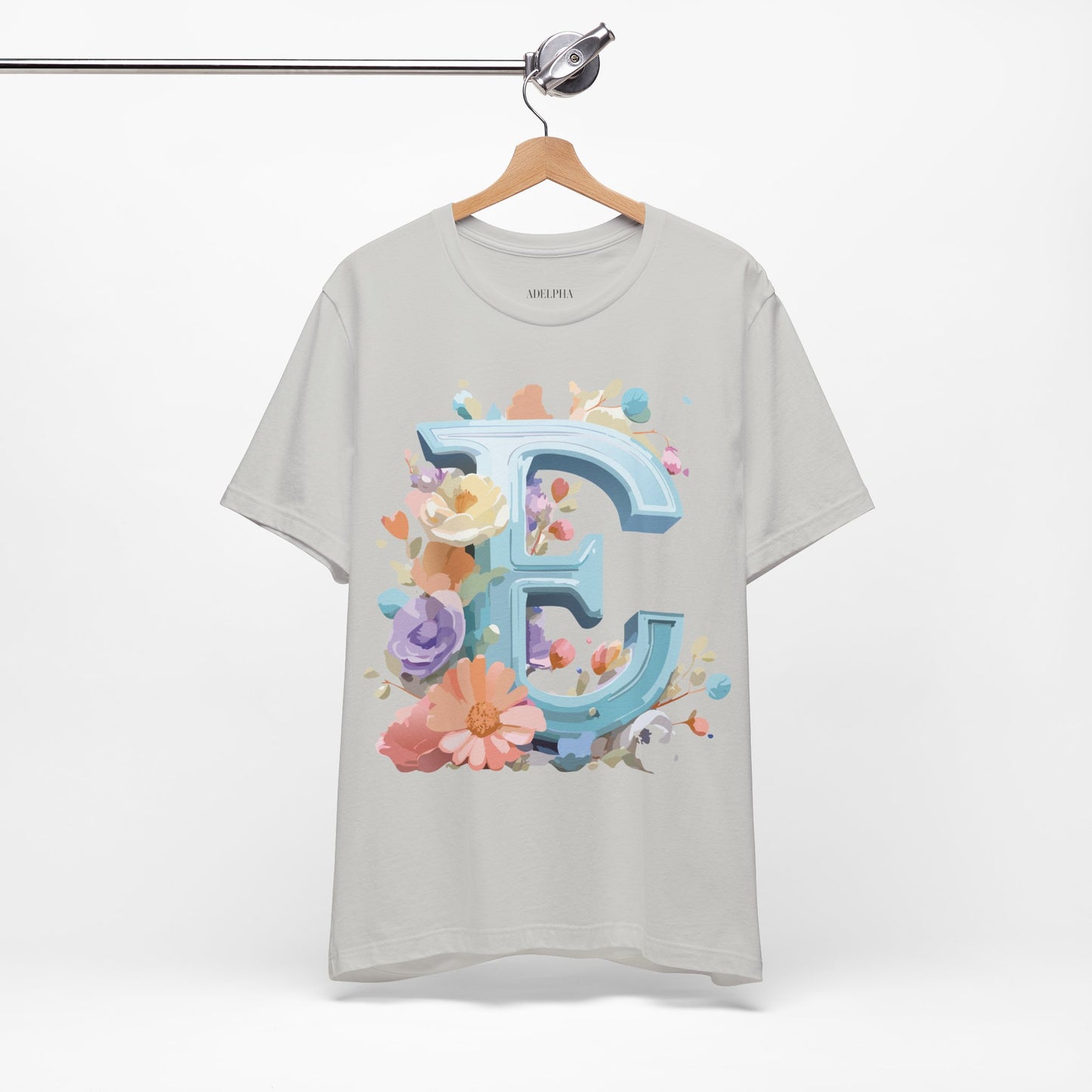 Natural Cotton Tee Shirt - Letters Collection - E Printify