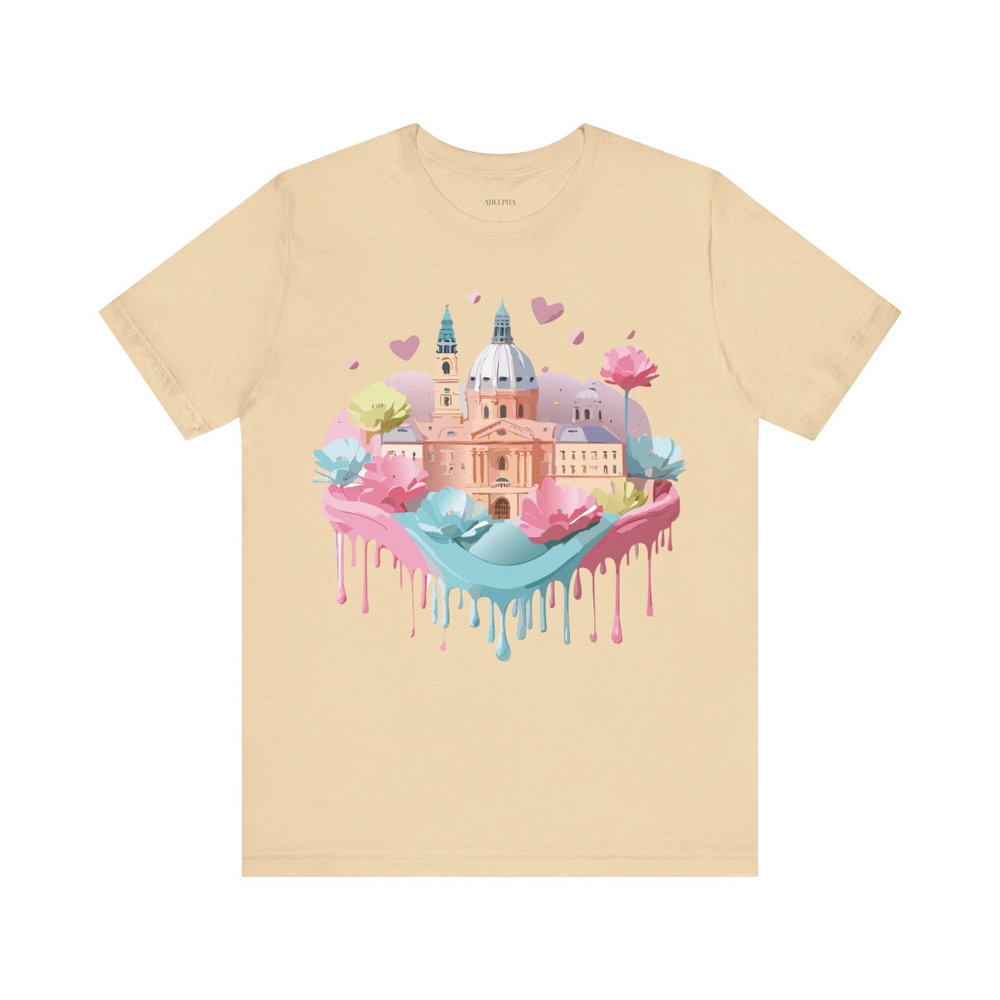Natural Cotton Tee Shirt - Beautiful Places Collection - Prague Printify
