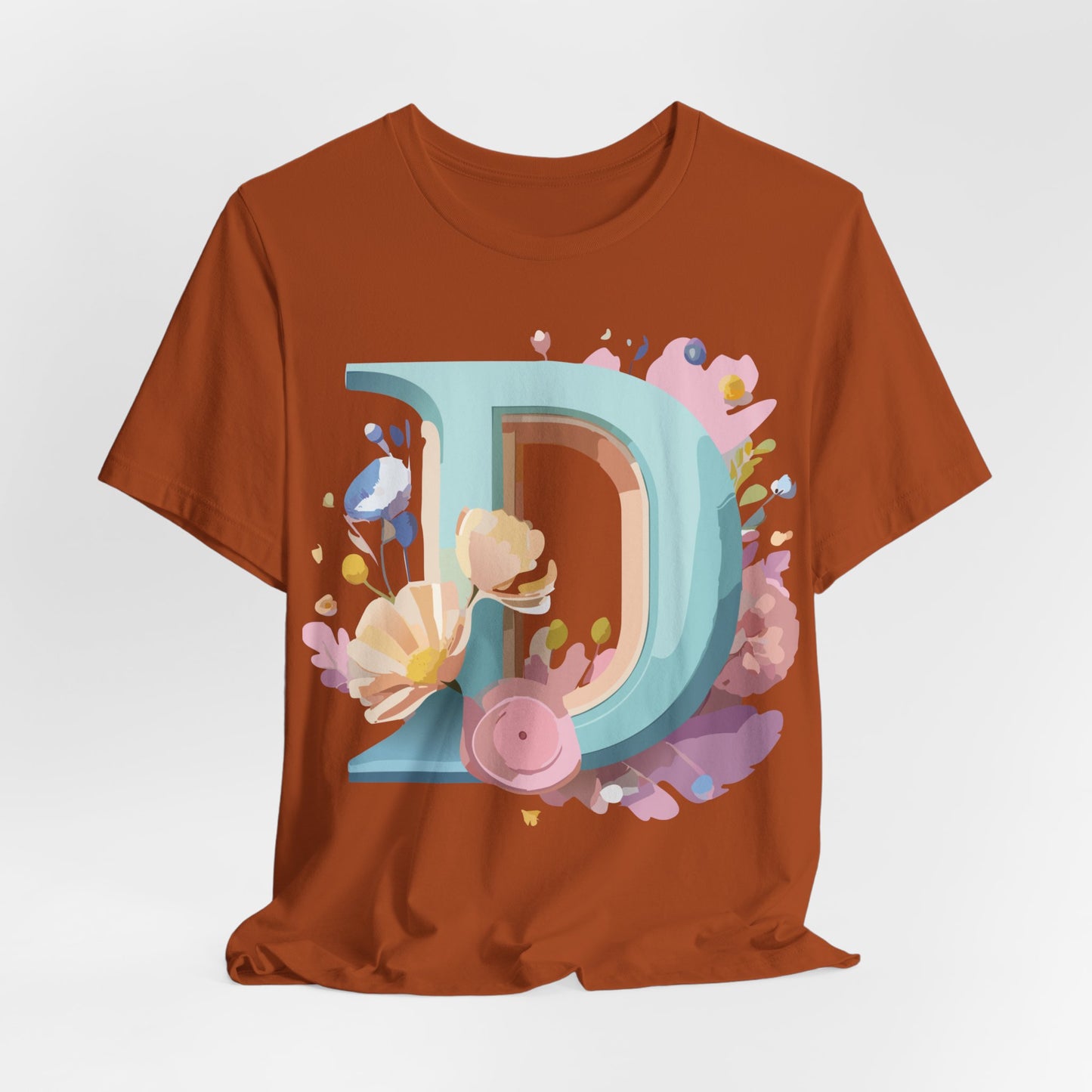 Natural Cotton Tee Shirt - Letters Collection - D Printify