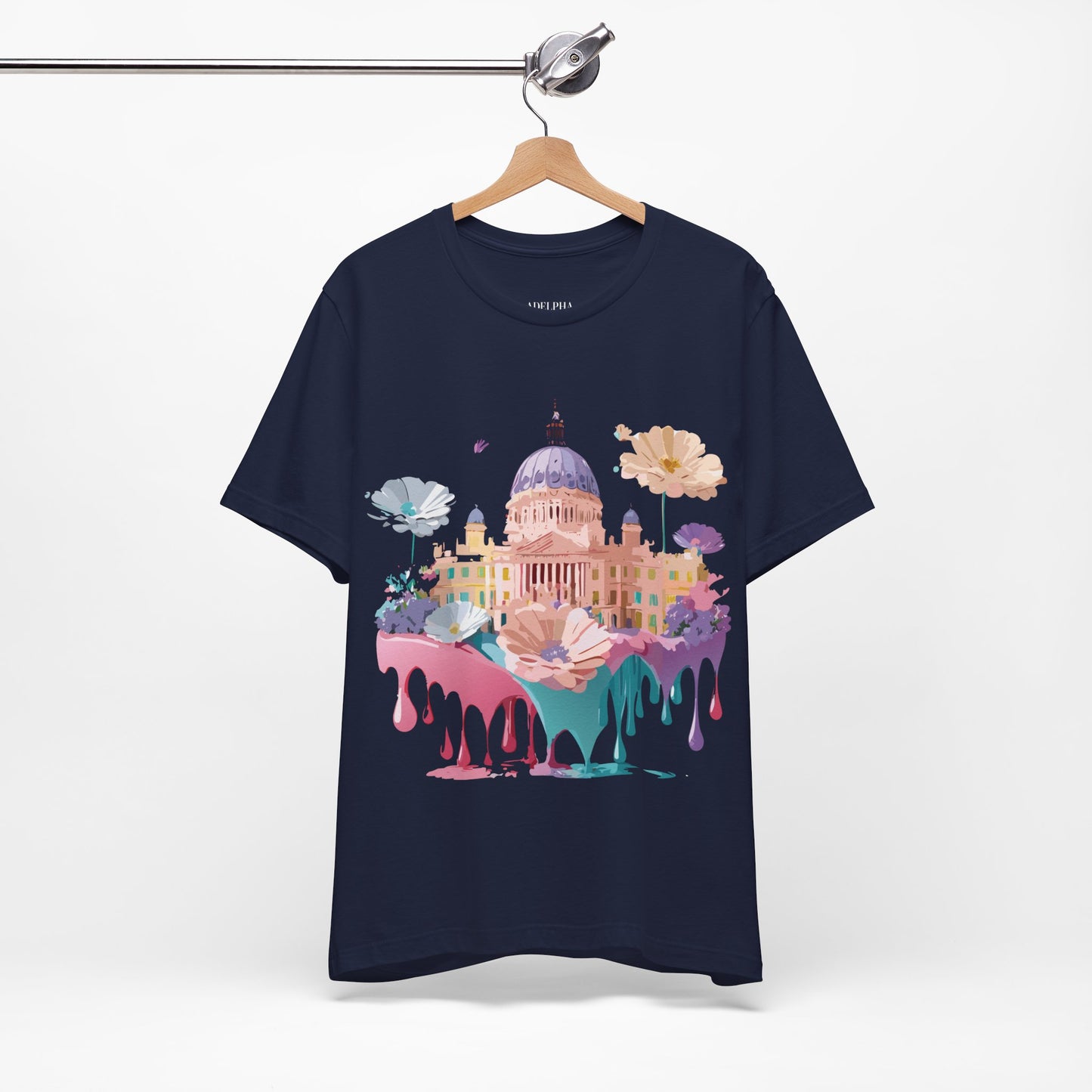 Natural Cotton Tee Shirt - Beautiful Places Collection - Madrid Printify