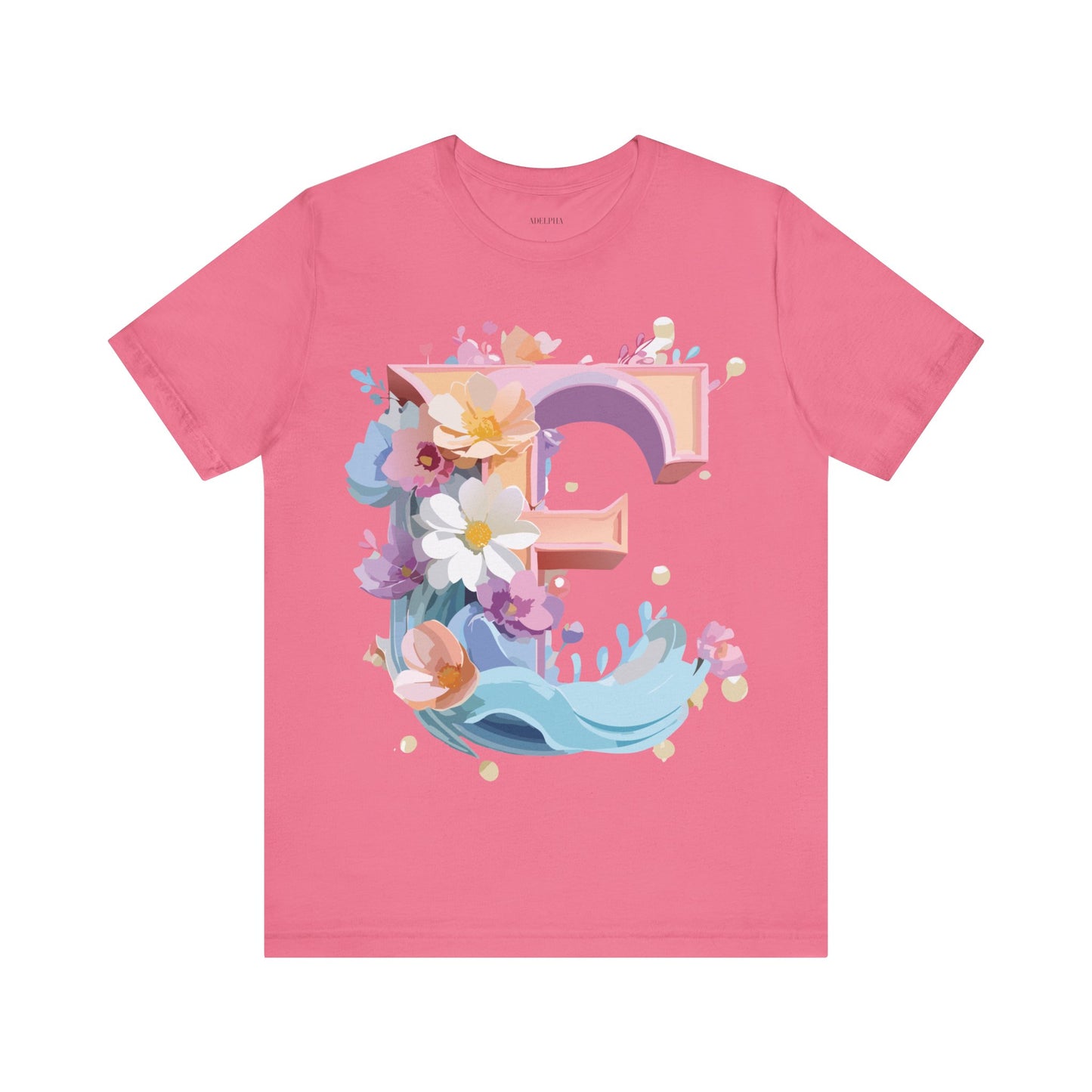 Natural Cotton Tee Shirt - Letters Collection - E Printify