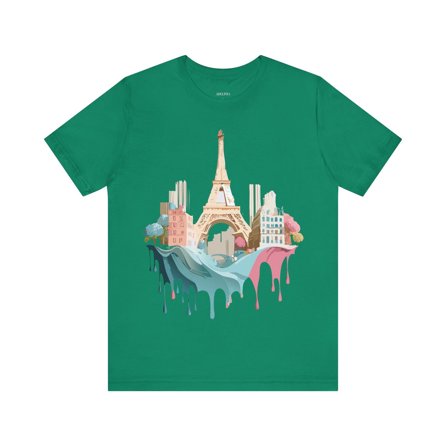 Natural Cotton Tee Shirt - Beautiful Places Collection - Paris Printify
