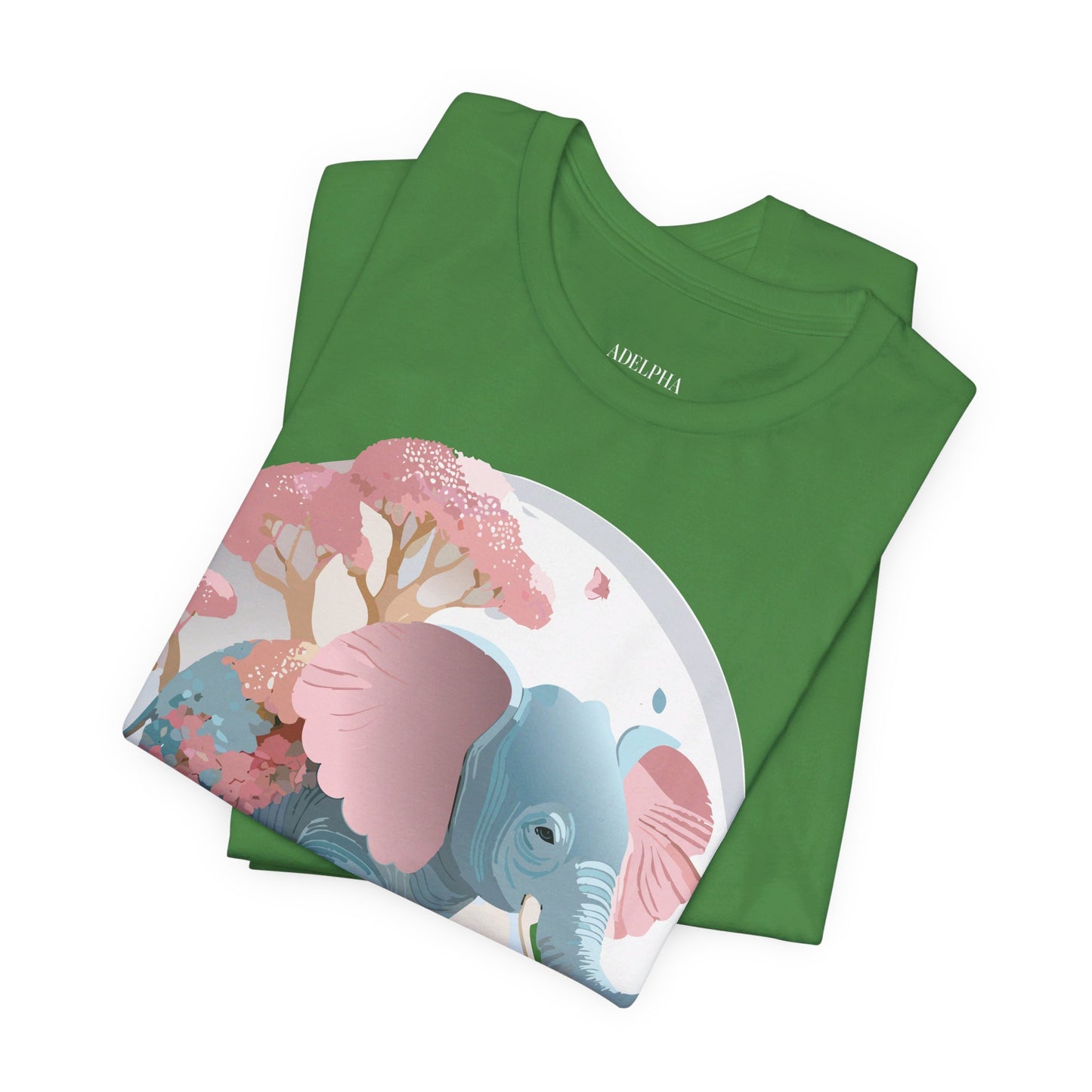 Natural Cotton Tee Shirt with Elephant Printify