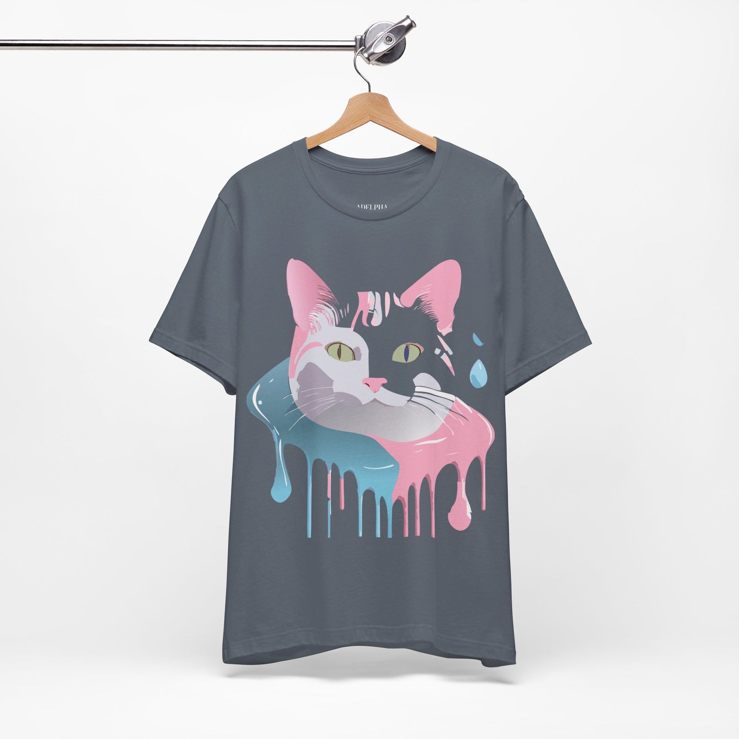 Natural Cotton Tee Shirt with Cat Printify