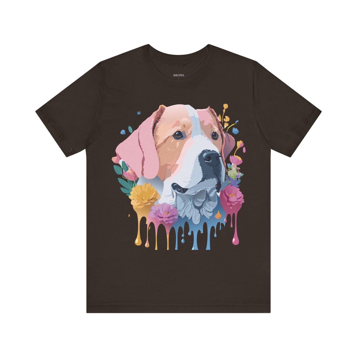 Natural Cotton Tee Shirt with Dog Printify