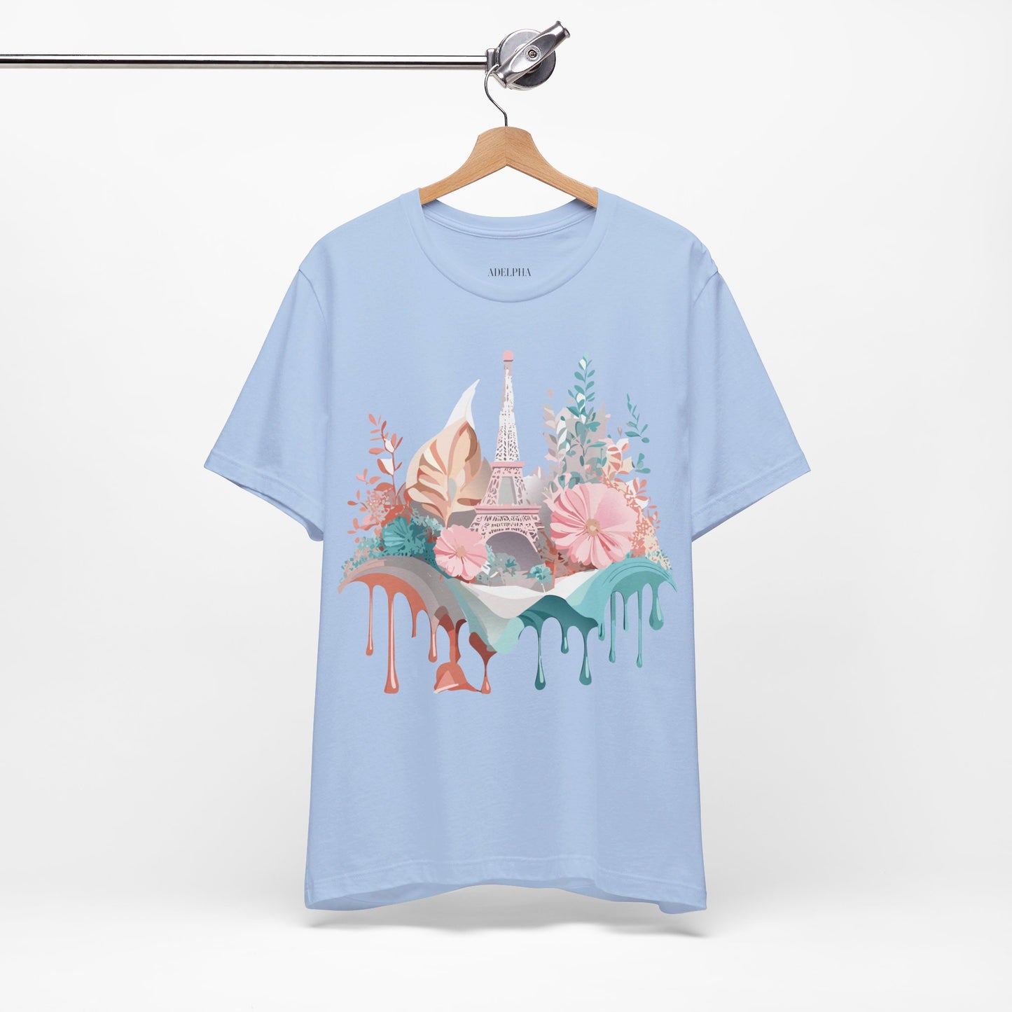 Natural Cotton Tee Shirt - Beautiful Places Collection - Paris Printify