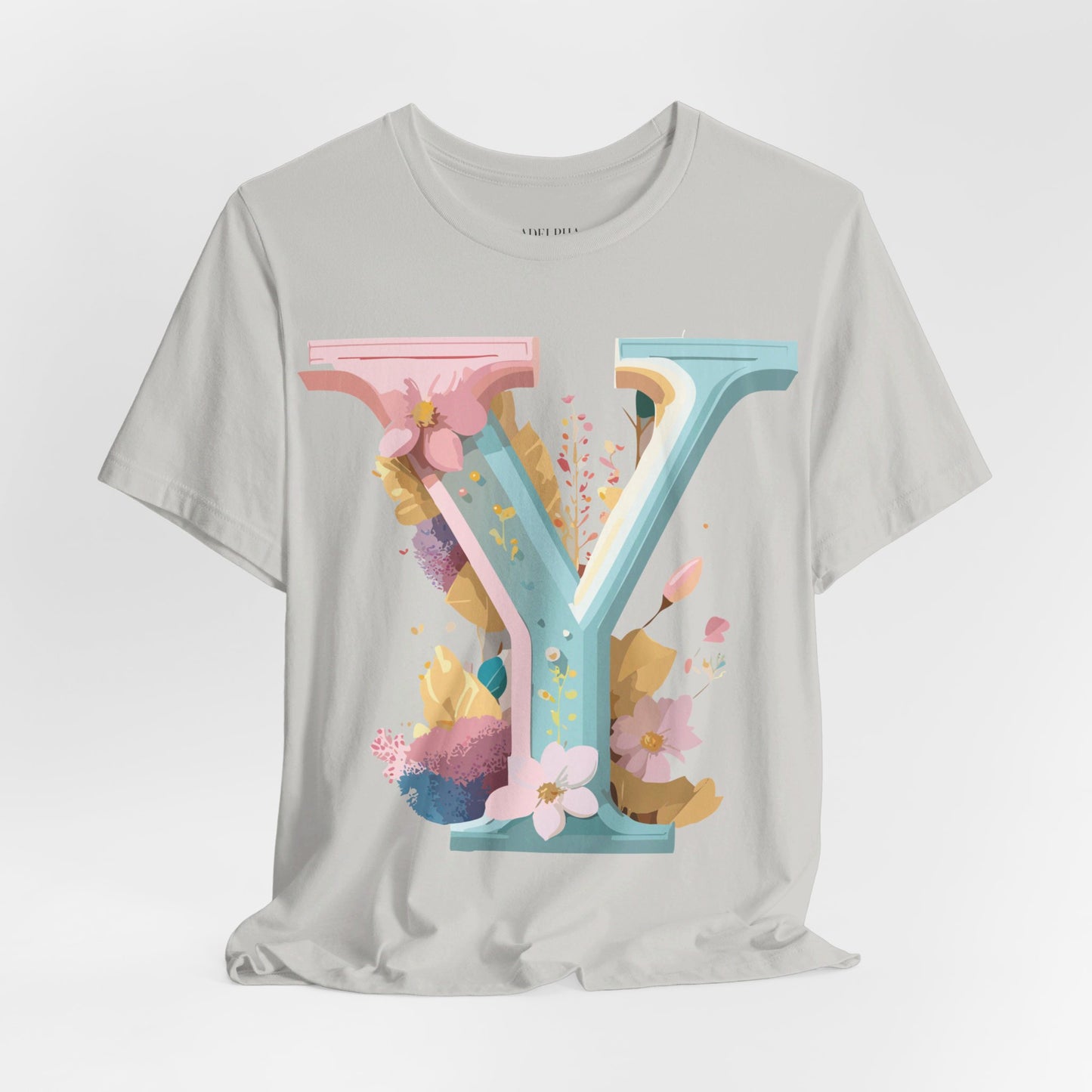 Natural Cotton Tee Shirt - Letters Collection - Y Printify