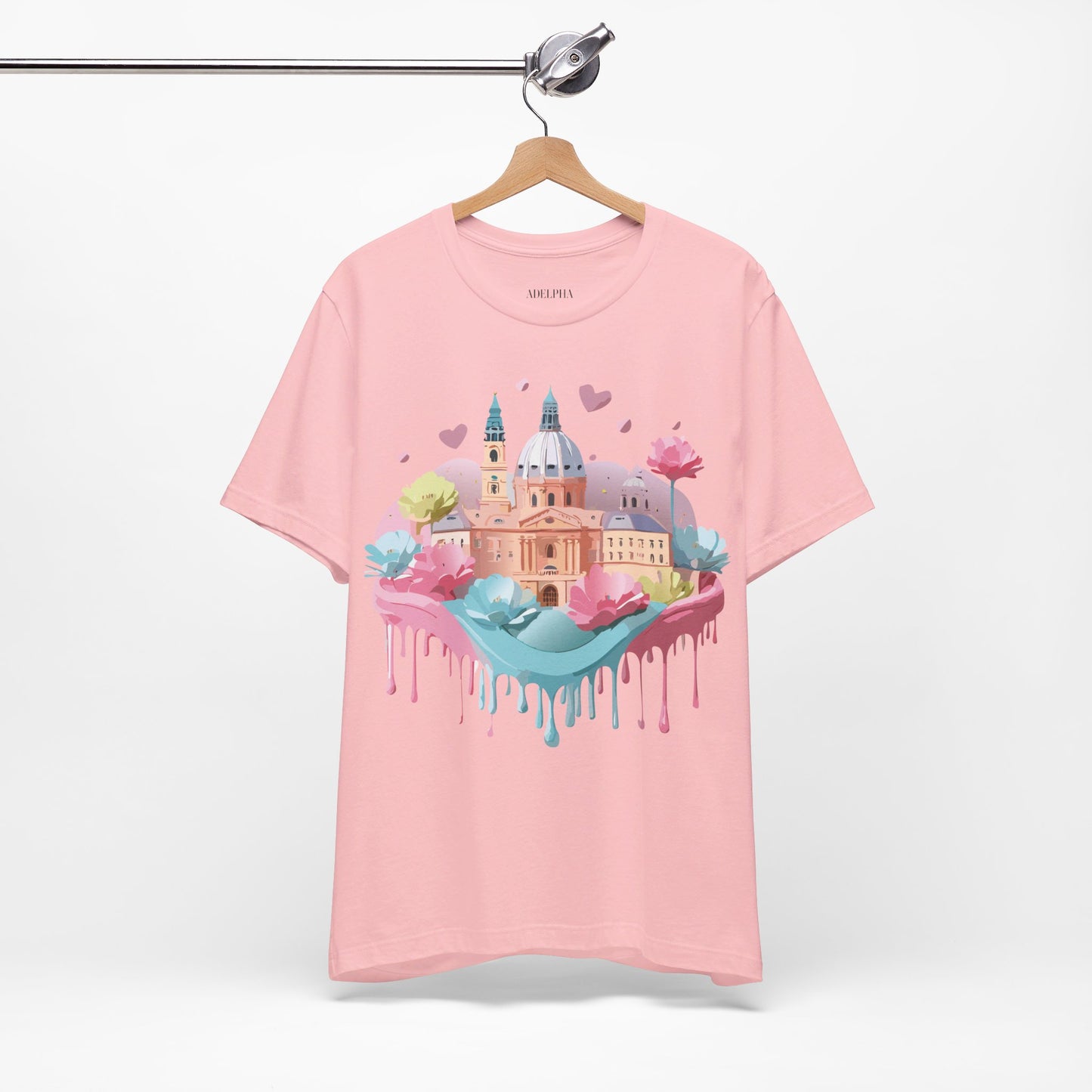 Natural Cotton Tee Shirt - Beautiful Places Collection - Prague Printify