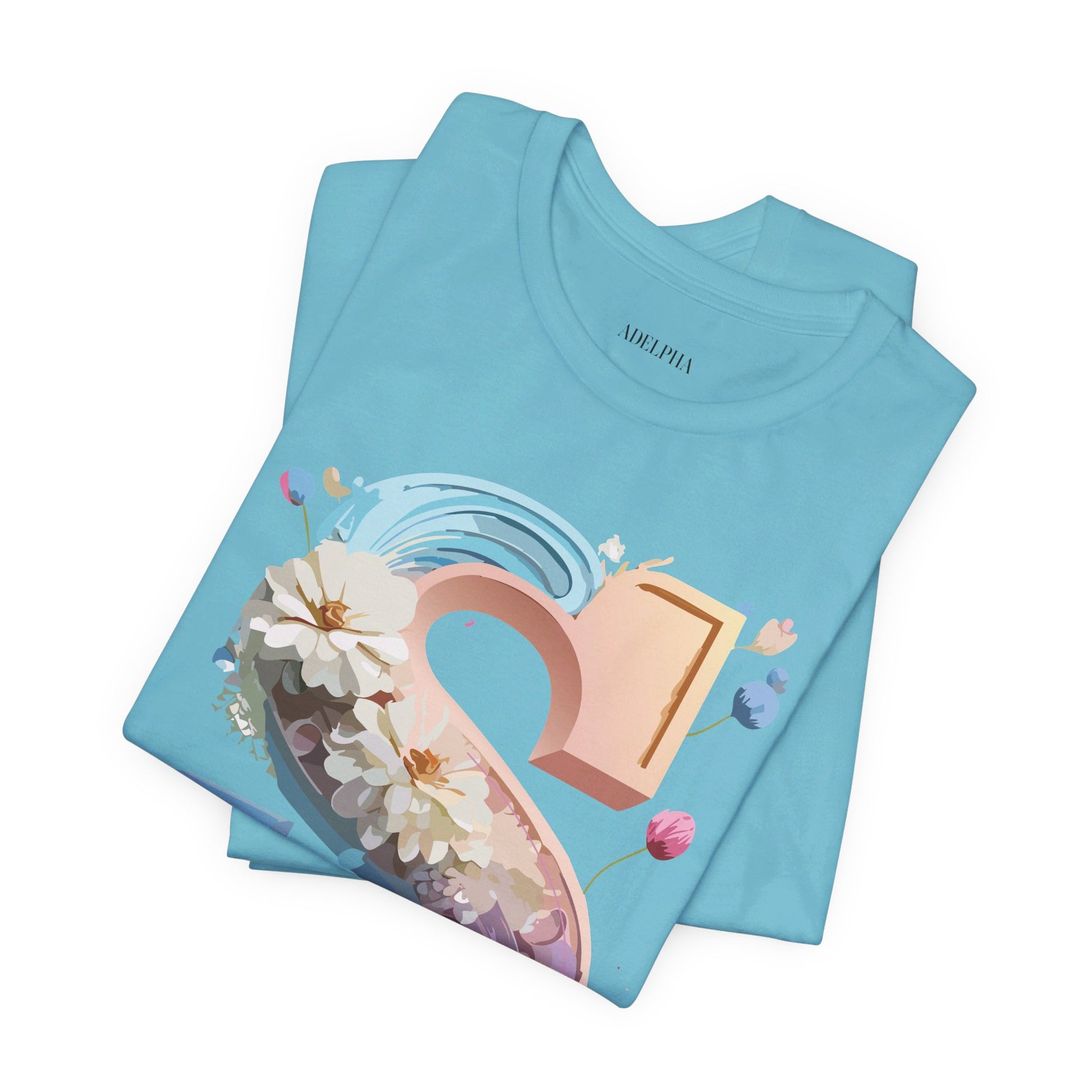 Natural Cotton Tee Shirt - Letters Collection - S Printify