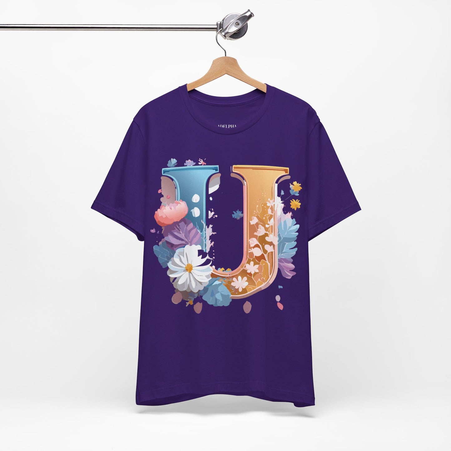 Natural Cotton Tee Shirt - Letters Collection - U Printify