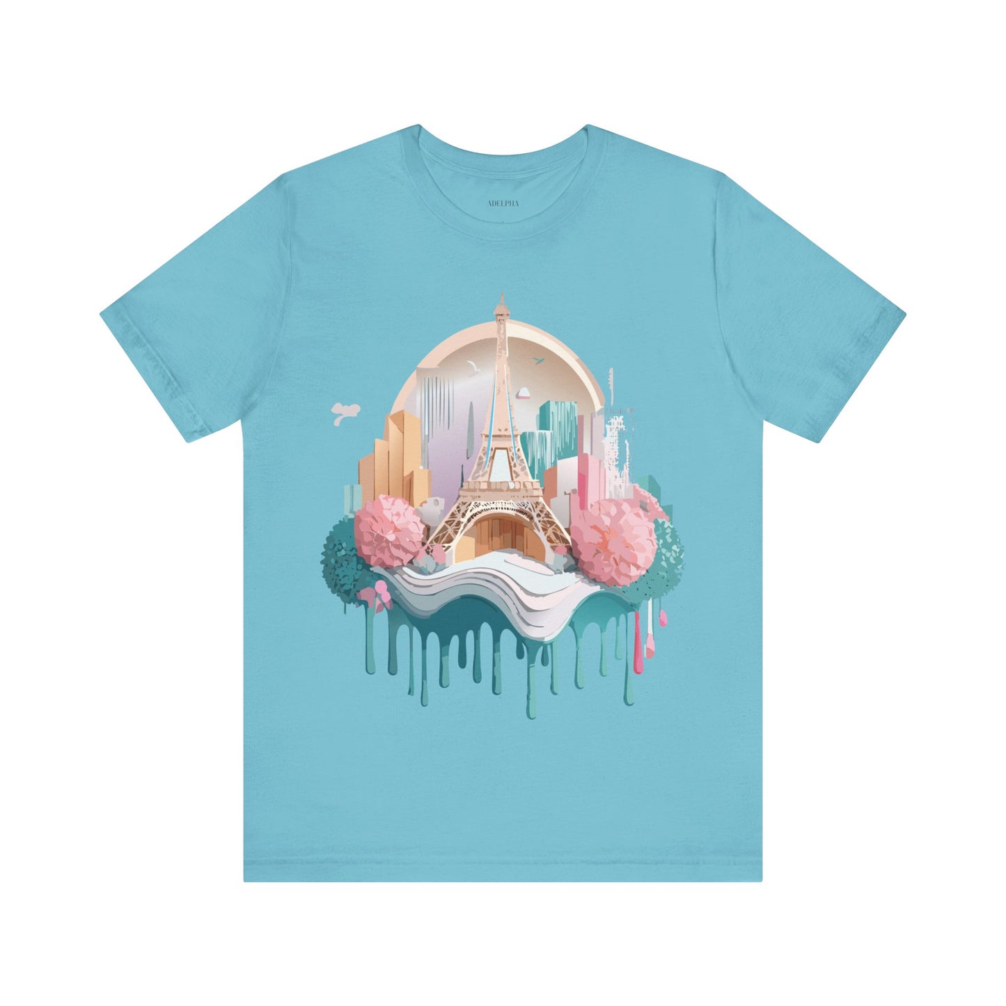 Natural Cotton Tee Shirt - Beautiful Places Collection - Paris Printify
