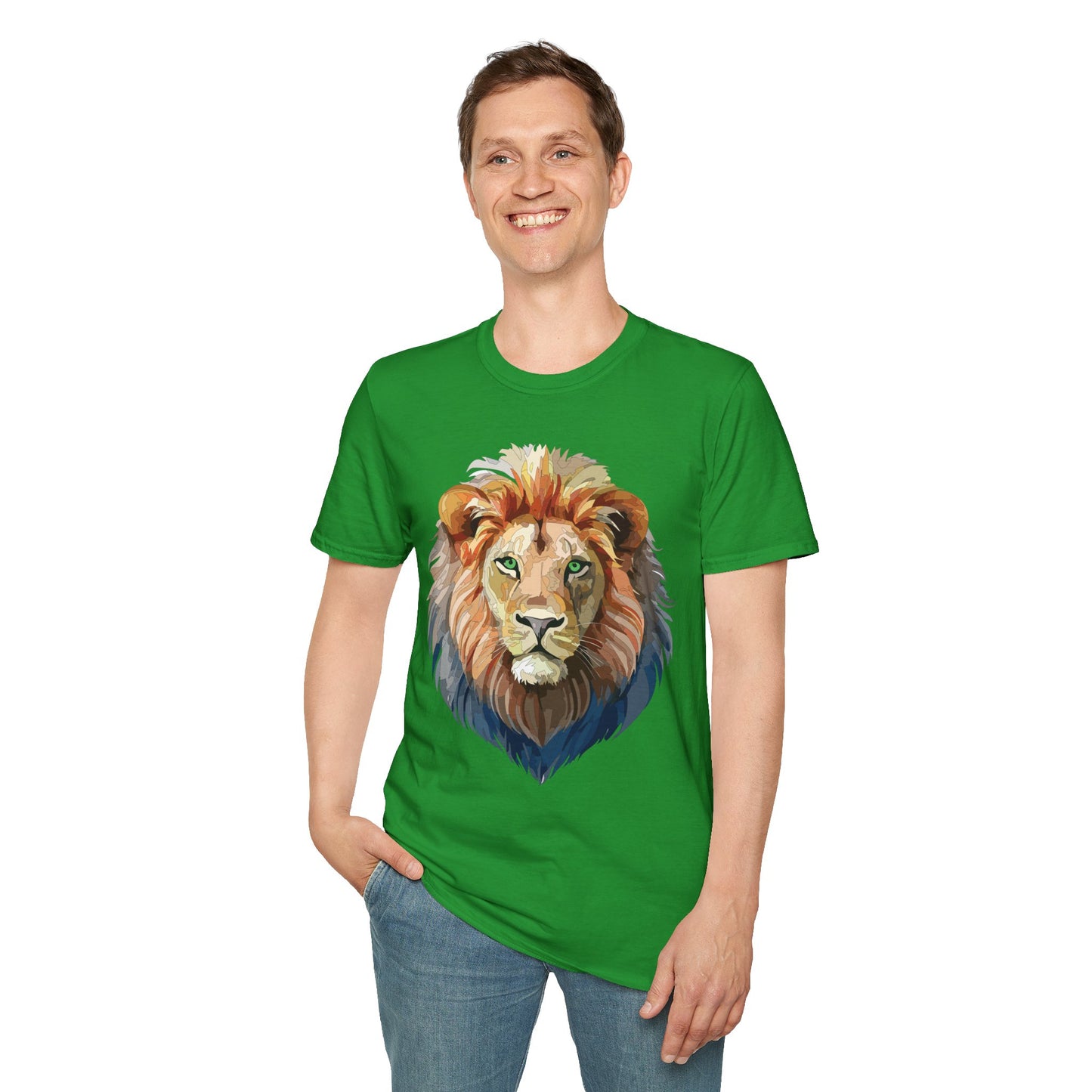 Lion Shirt, Shirt with Lion, Floral Lion Tee, Shirt with Animals