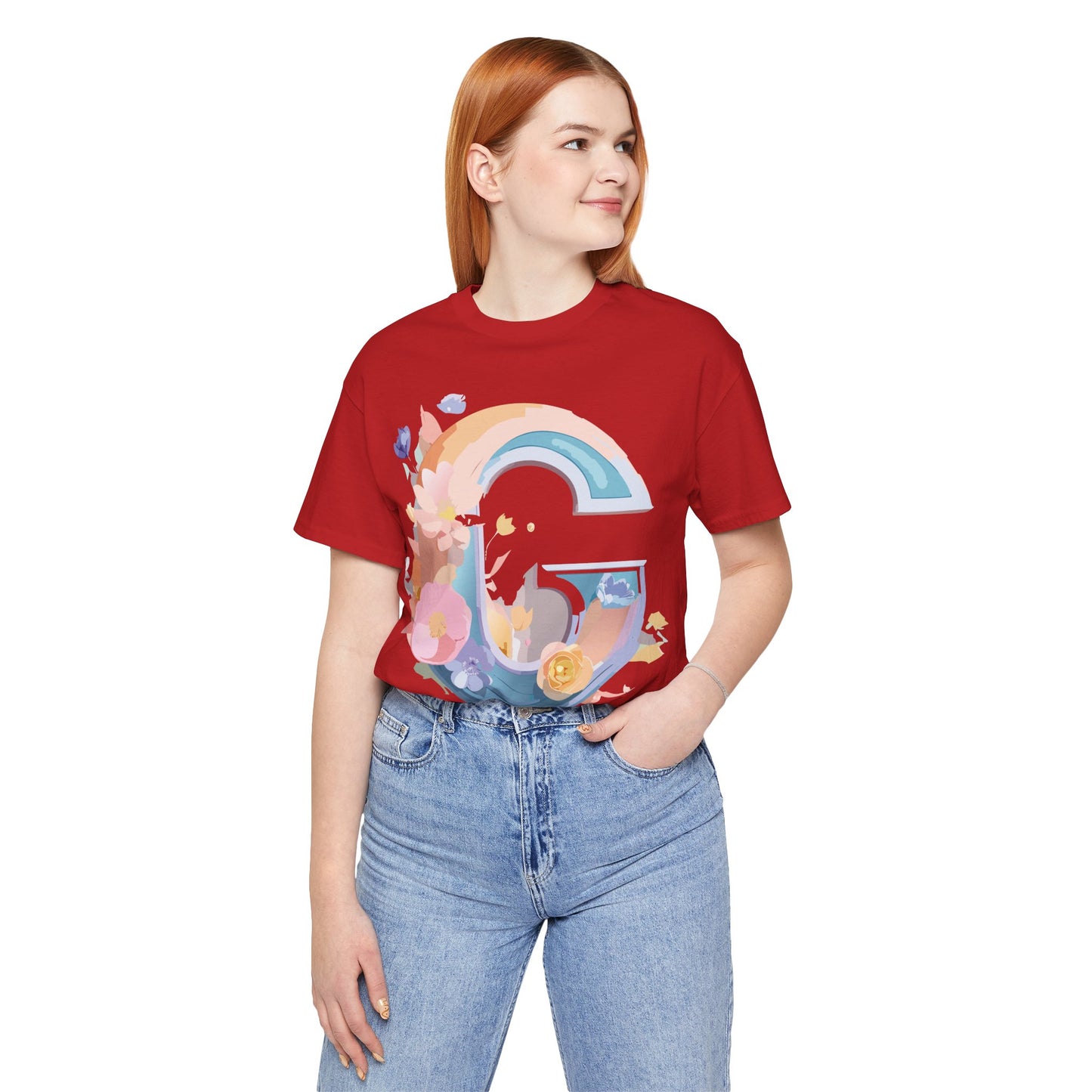 Natural Cotton Tee Shirt - Letters Collection - G Printify