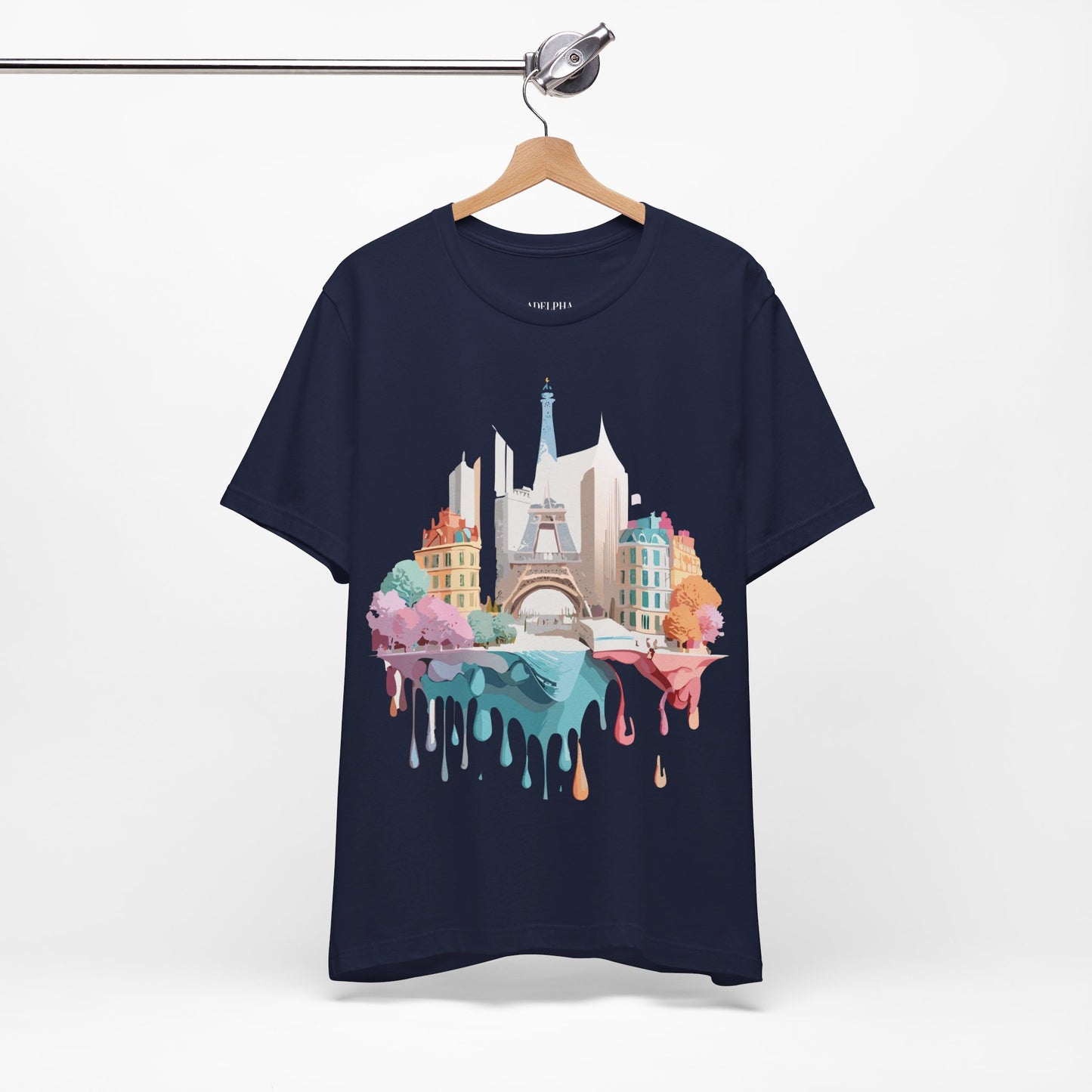 Natural Cotton Tee Shirt - Beautiful Places Collection - Paris Printify