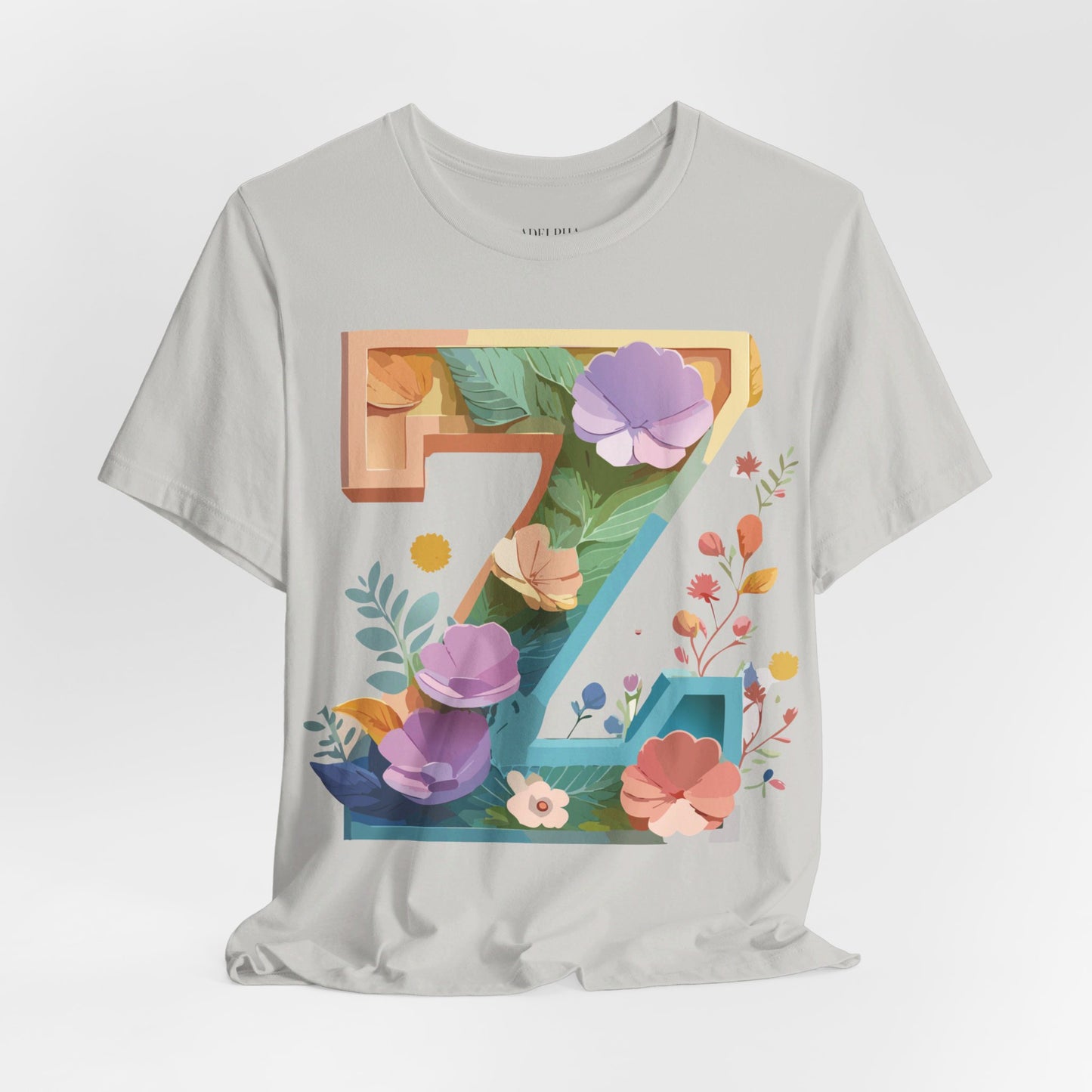 Natural Cotton Tee Shirt - Letters Collection - Z Printify