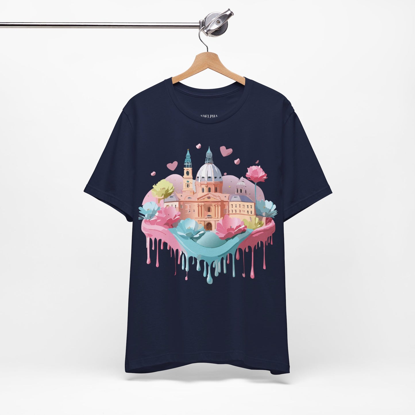 Natural Cotton Tee Shirt - Beautiful Places Collection - Prague Printify