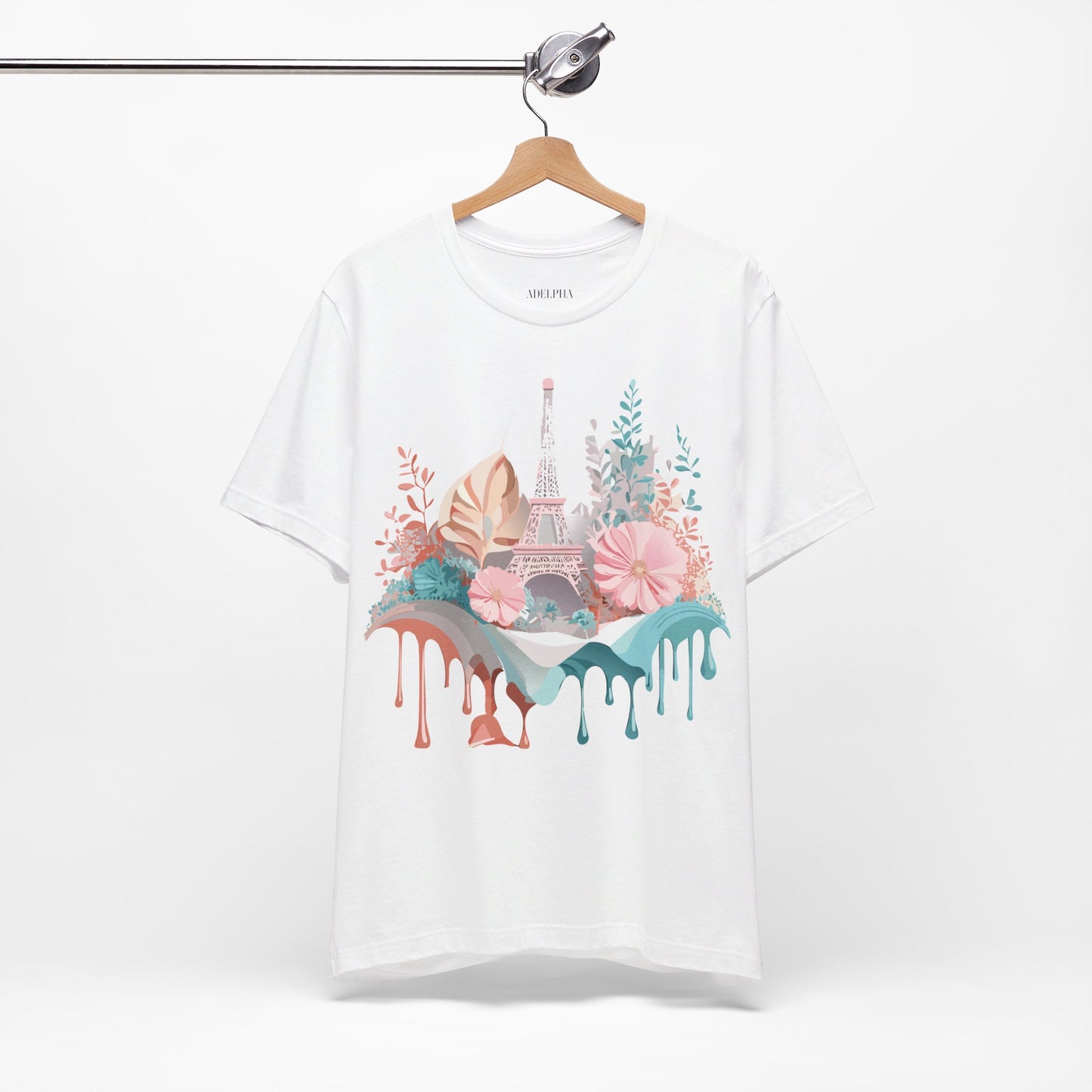 Natural Cotton Tee Shirt - Beautiful Places Collection - Paris Printify