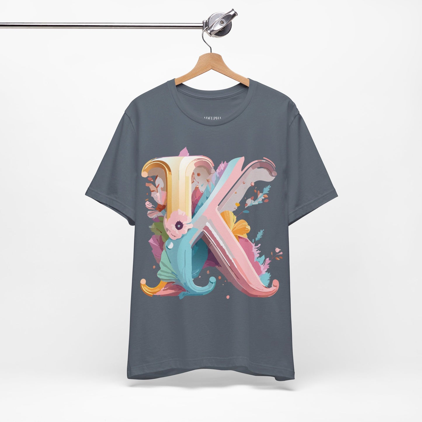 Natural Cotton Tee Shirt - Letters Collection - K Printify