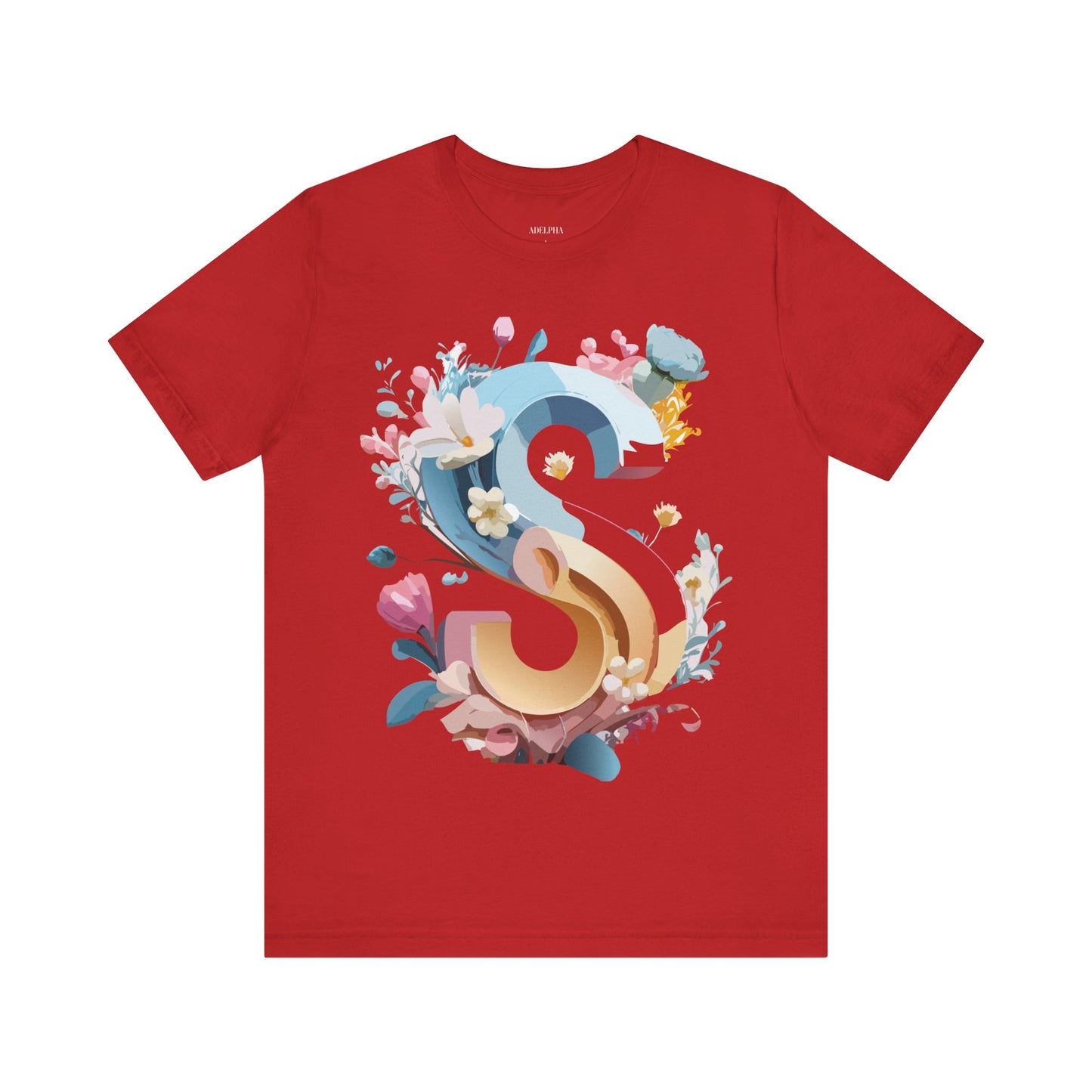 Natural Cotton Tee Shirt - Letters Collection - S Printify