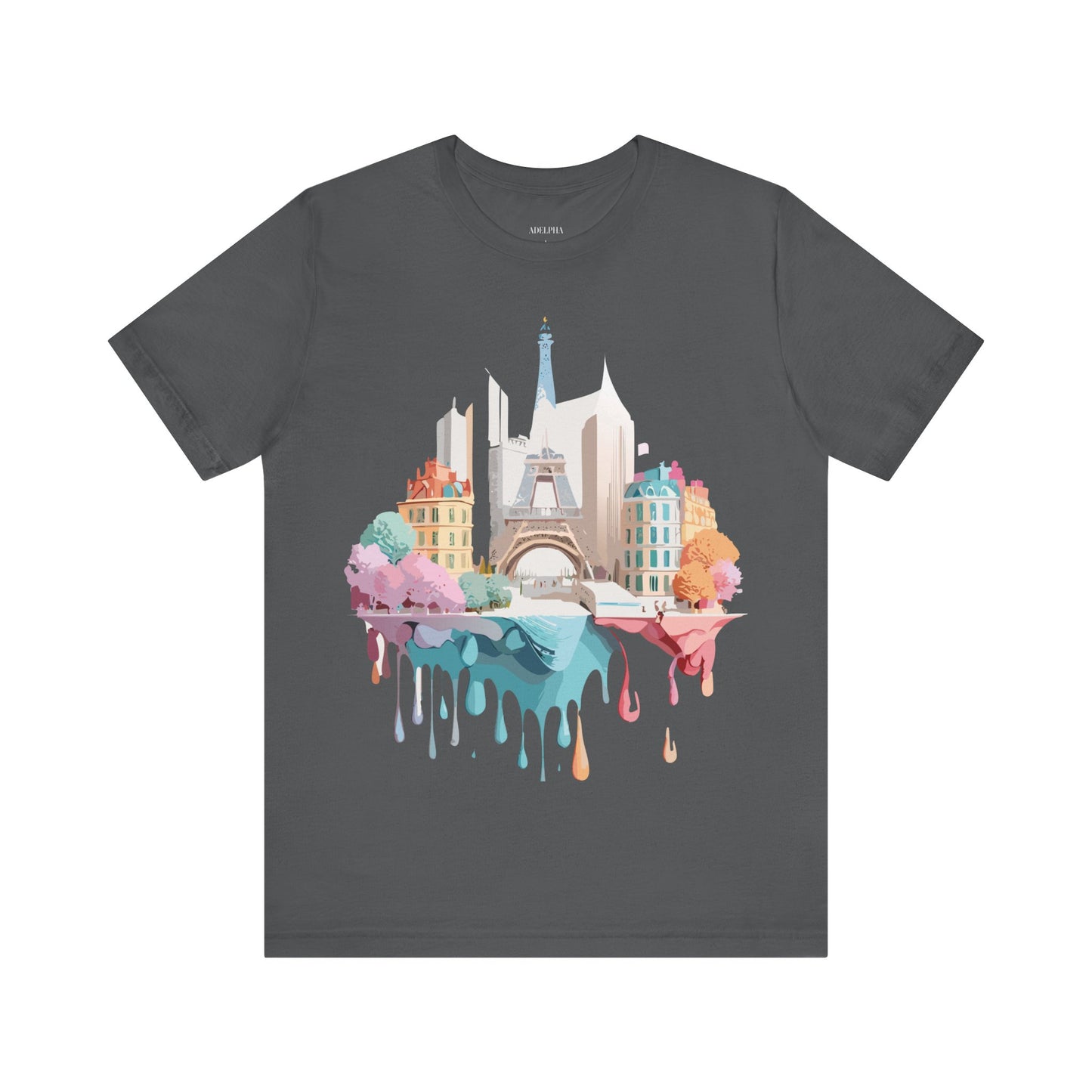 Natural Cotton Tee Shirt - Beautiful Places Collection - Paris Printify