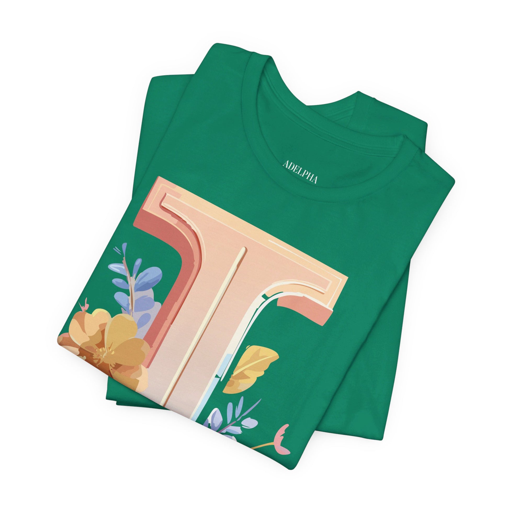 Natural Cotton Tee Shirt - Letters Collection - I Printify