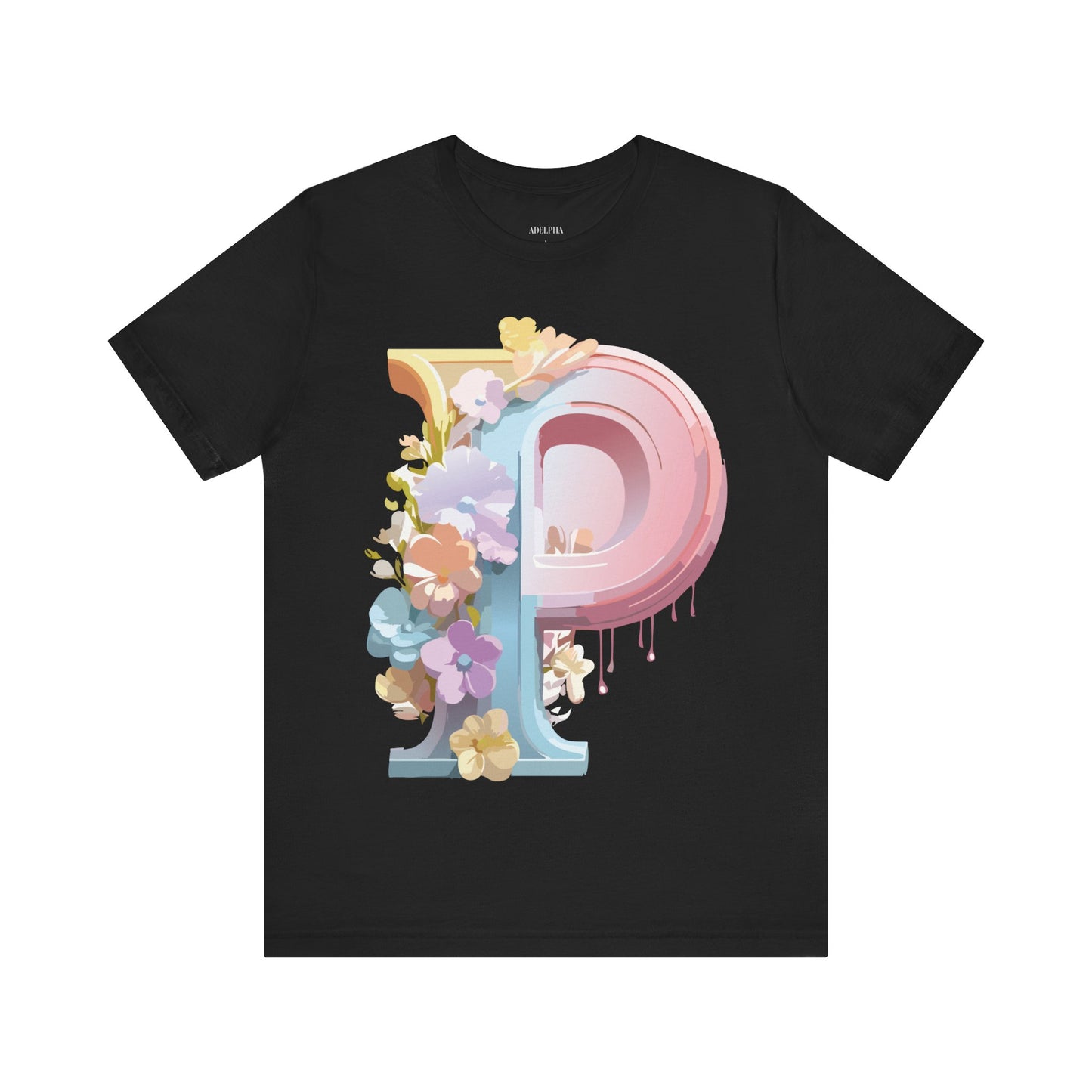 Natural Cotton Tee Shirt - Letters Collection - P Printify