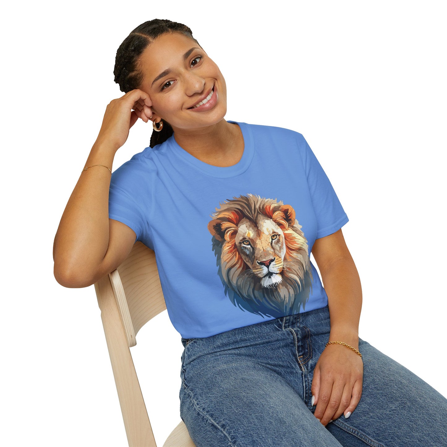 Lion Shirt, Shirt with Lion, Floral Lion Tee, Shirt with Animals