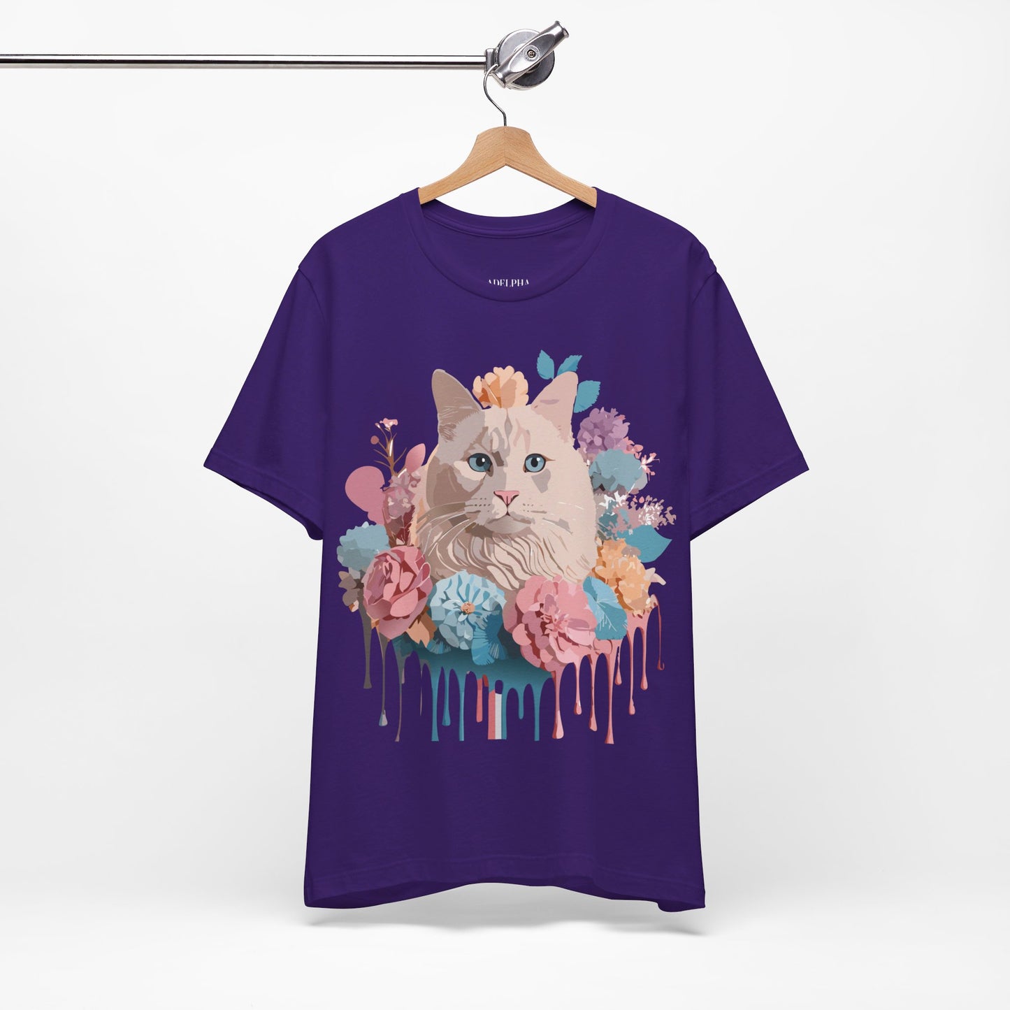 Natural Cotton Tee Shirt with Cat Printify