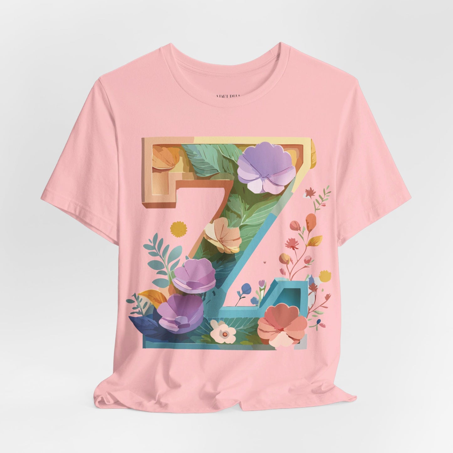 Natural Cotton Tee Shirt - Letters Collection - Z Printify
