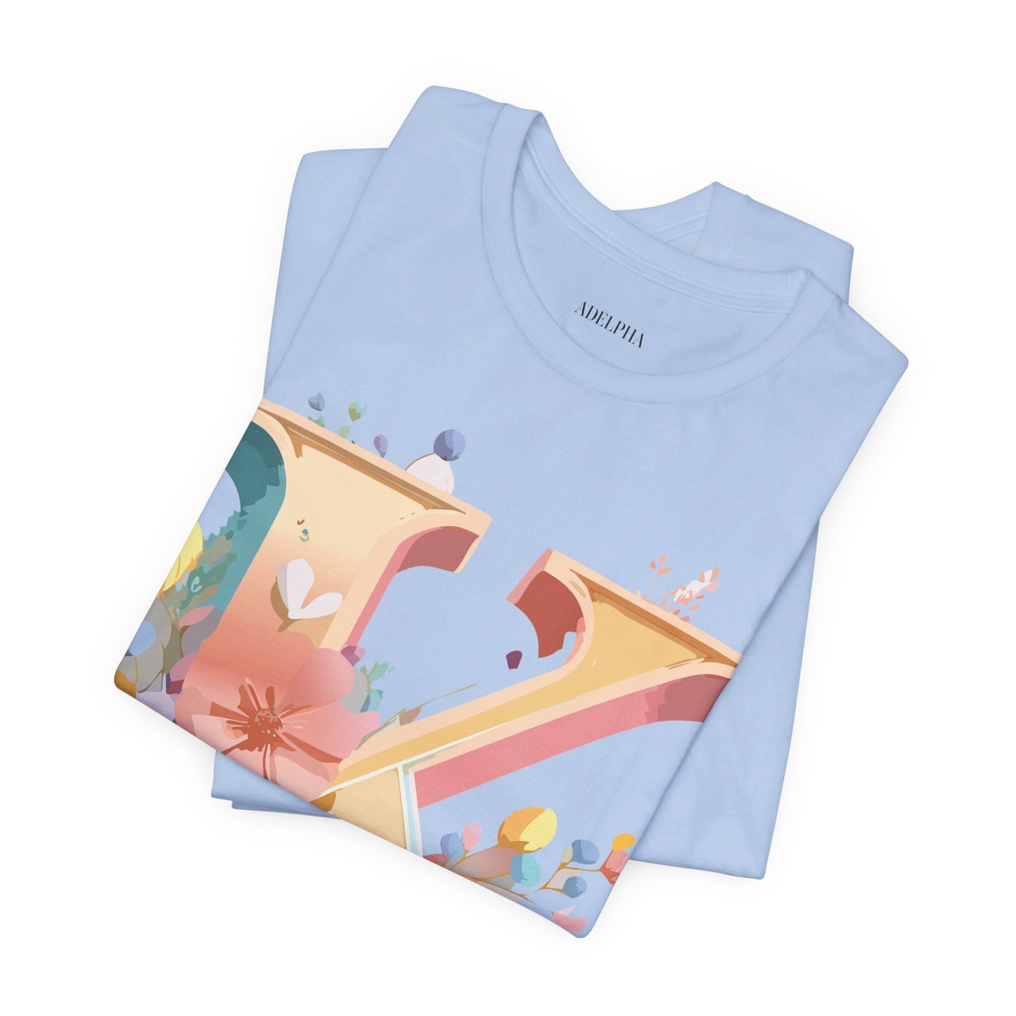 Natural Cotton Tee Shirt - Letters Collection - K Printify