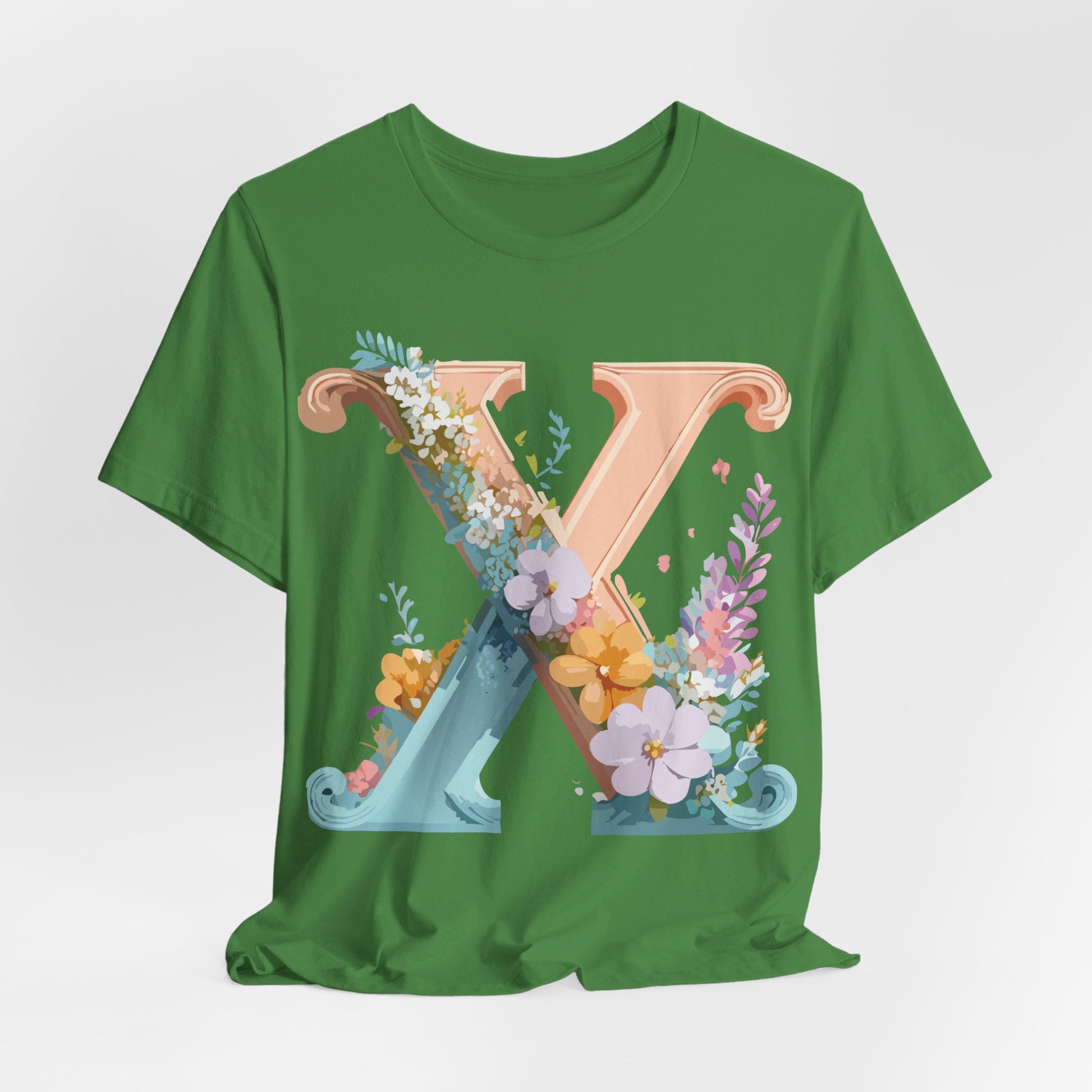 Natural Cotton Tee Shirt - Letters Collection - X Printify