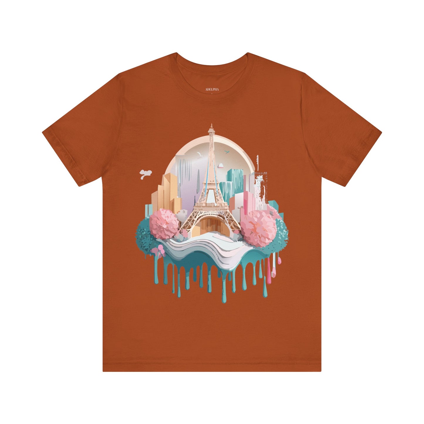 Natural Cotton Tee Shirt - Beautiful Places Collection - Paris Printify