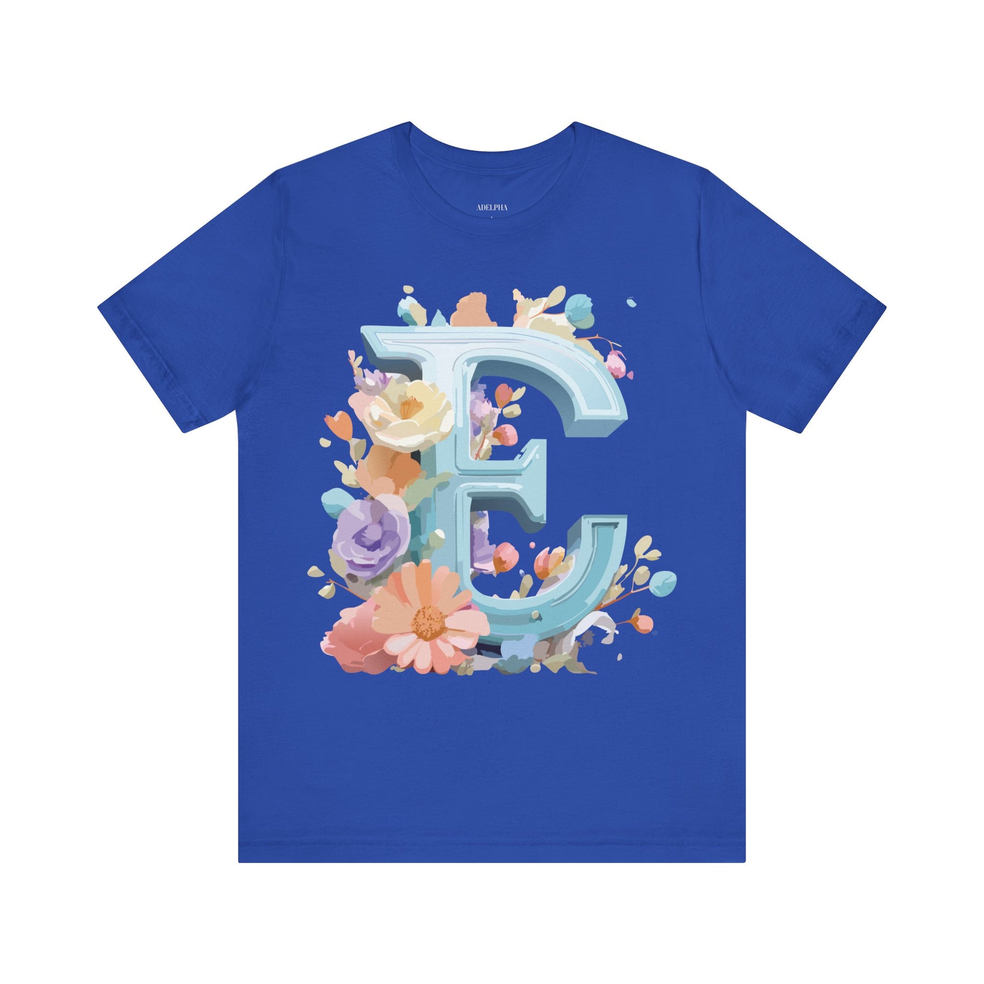 Natural Cotton Tee Shirt - Letters Collection - E Printify