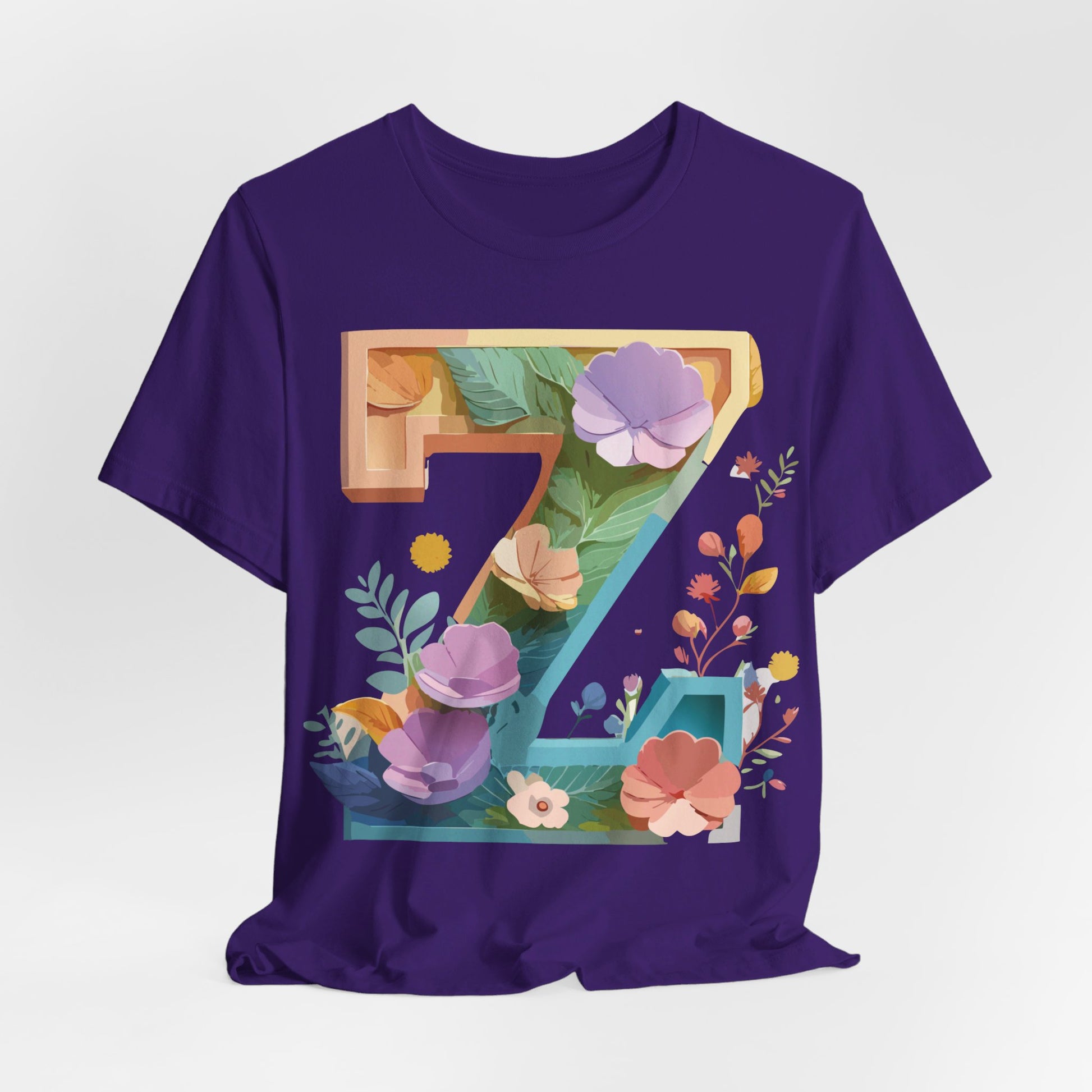 Natural Cotton Tee Shirt - Letters Collection - Z Printify