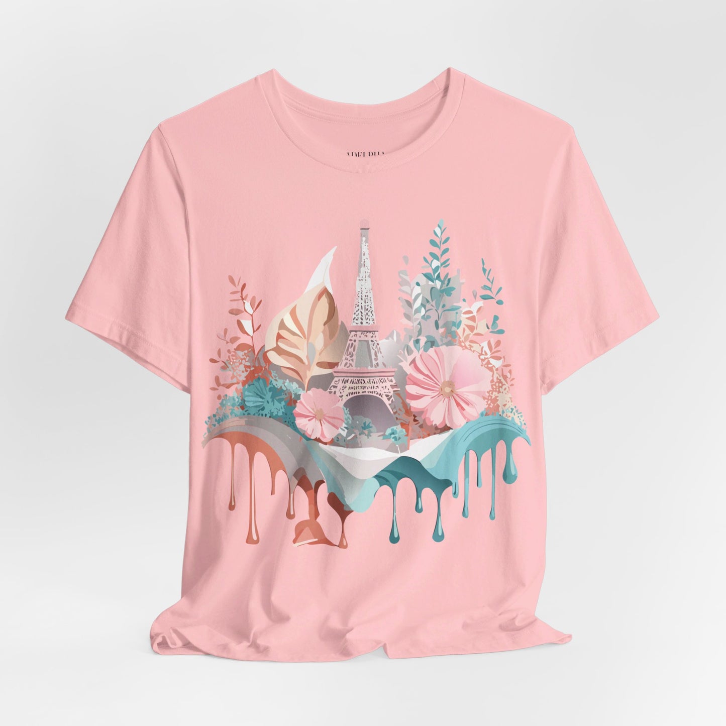Natural Cotton Tee Shirt - Beautiful Places Collection - Paris Printify