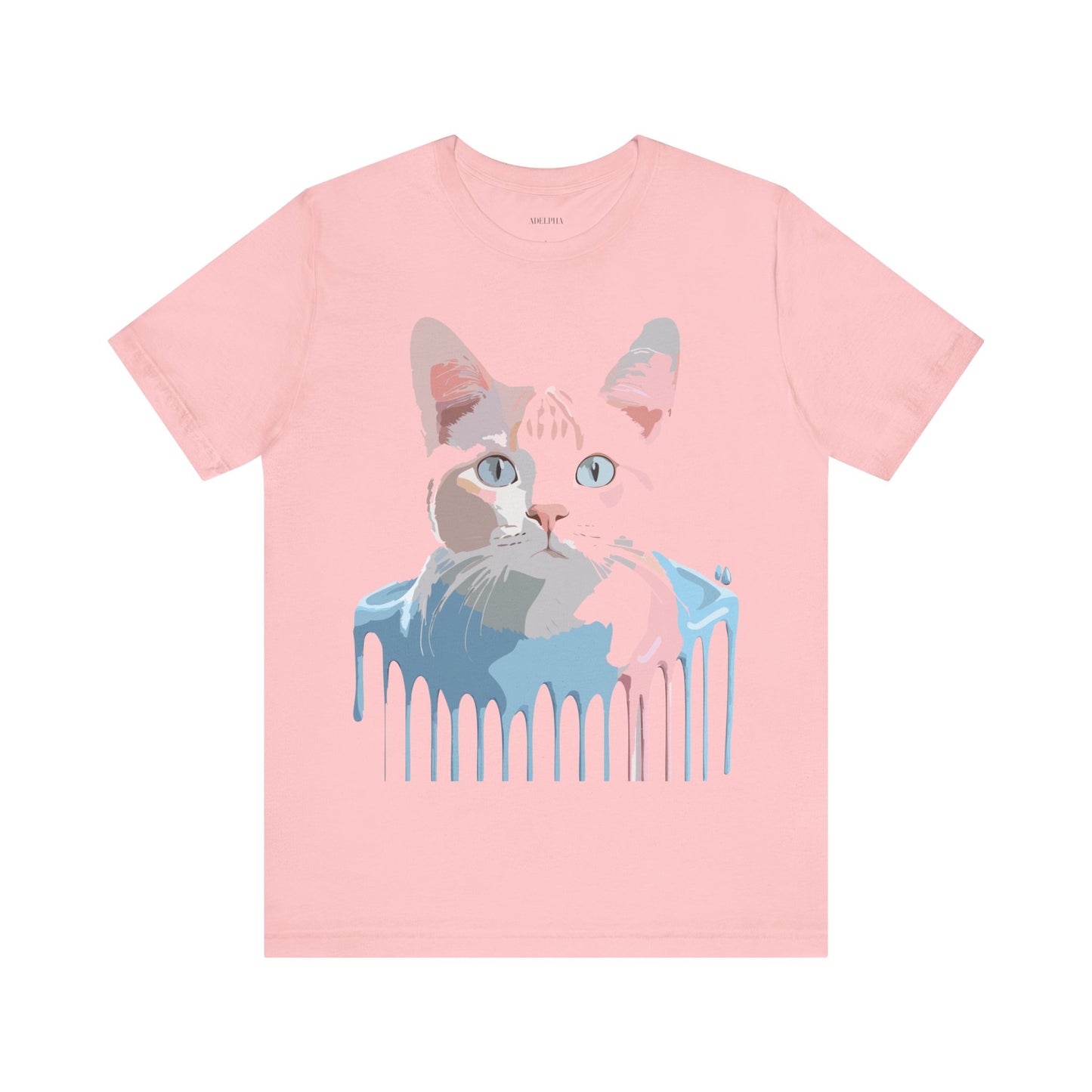 Natural Cotton Tee Shirt with Cat Printify
