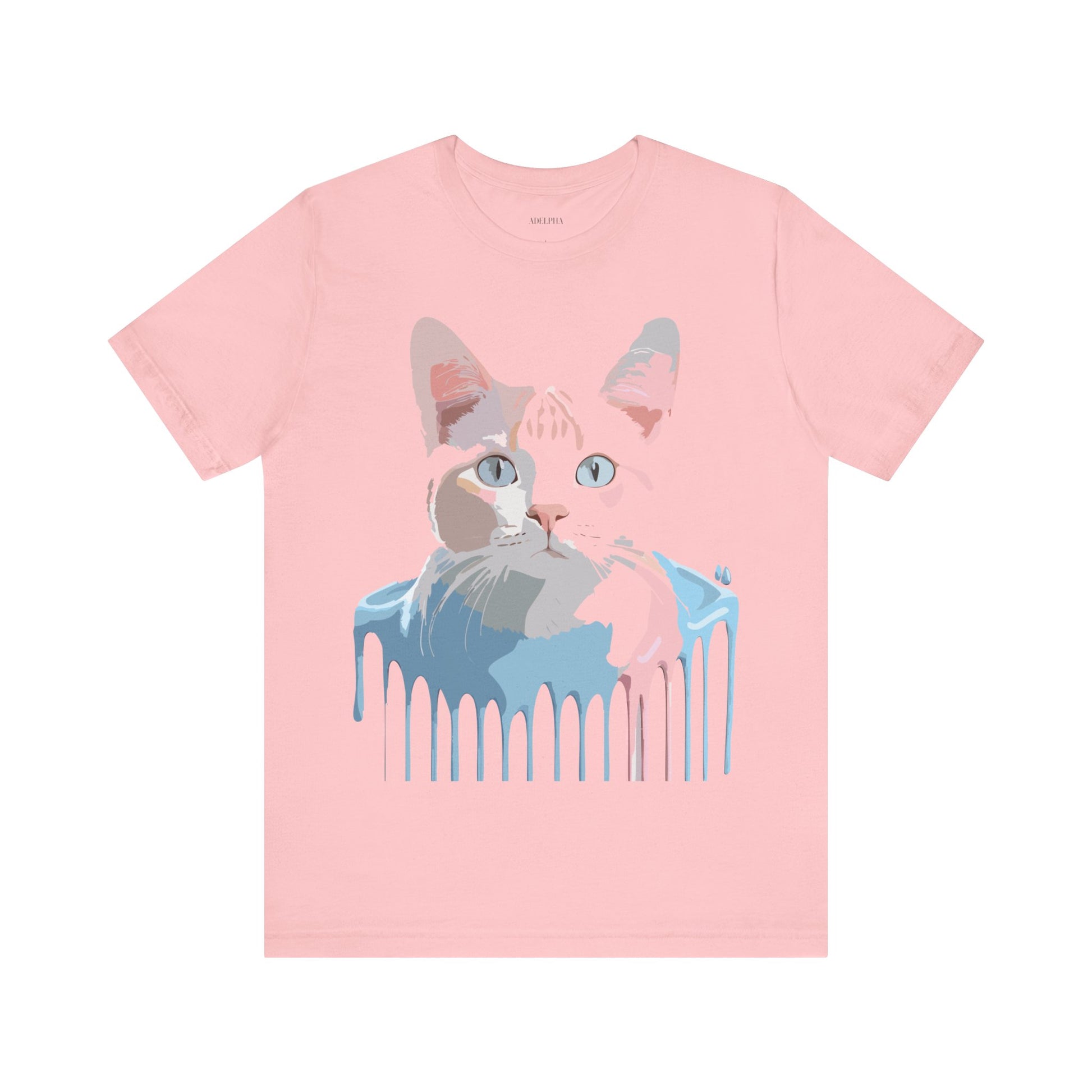 Natural Cotton Tee Shirt with Cat Printify