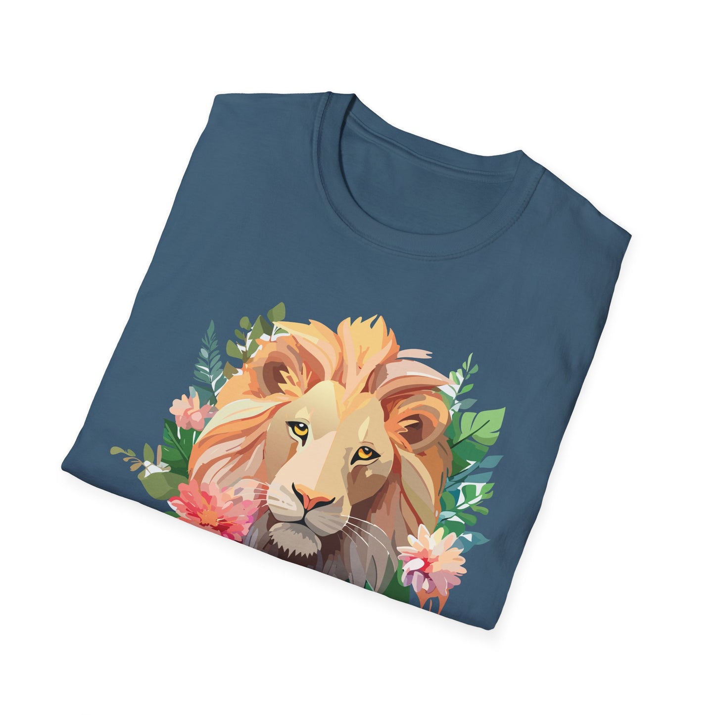 Lion Shirt, Shirt with Lion, Floral Lion Tee, Shirt with Animals