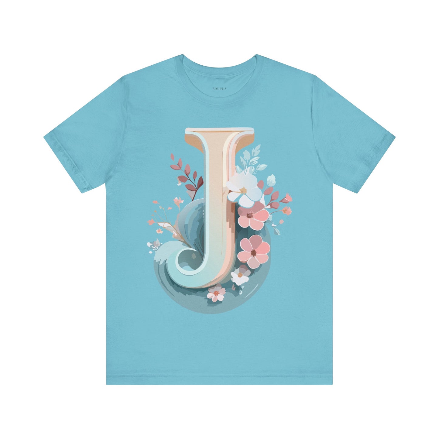 Natural Cotton Tee Shirt - Letters Collection - J Printify